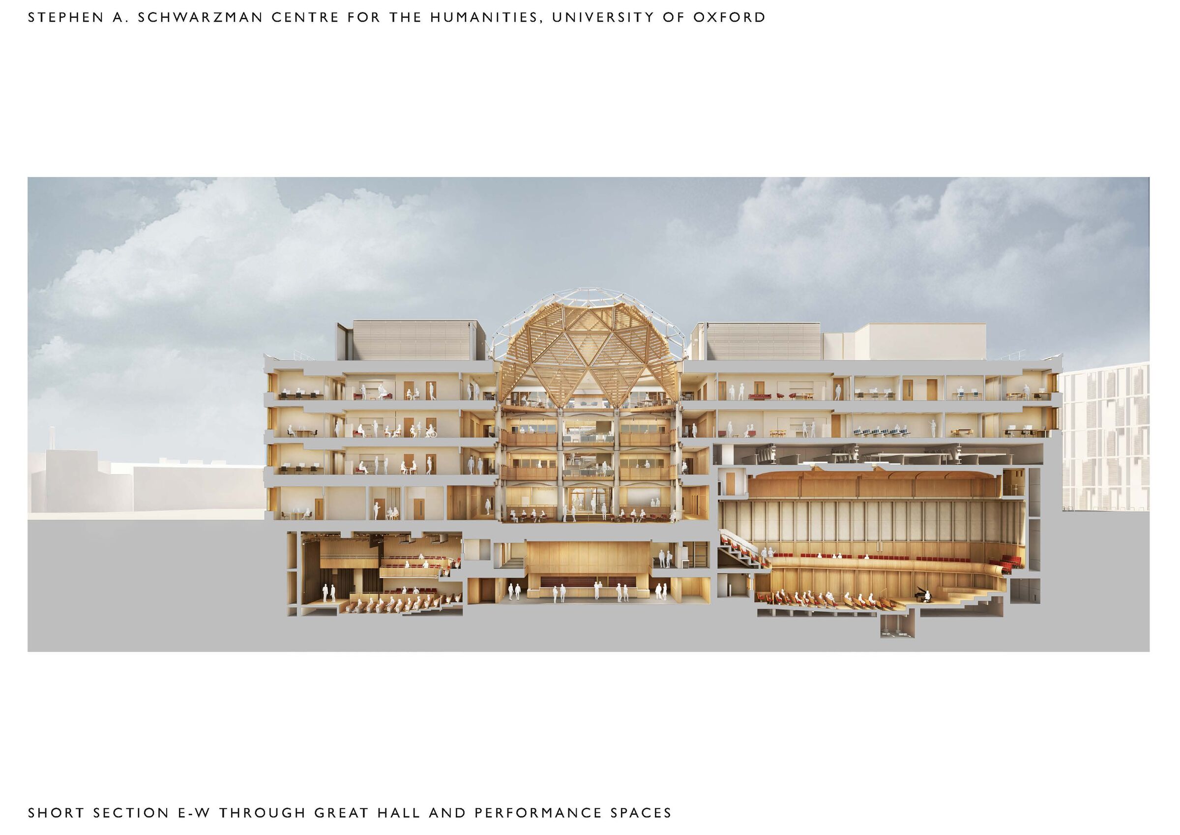 Short Section E-W Through Great Hall and Performance Spaces