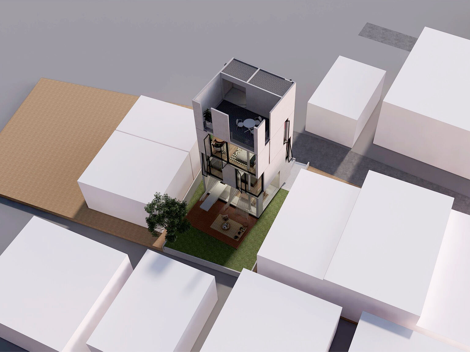 Sunshade House Perspective