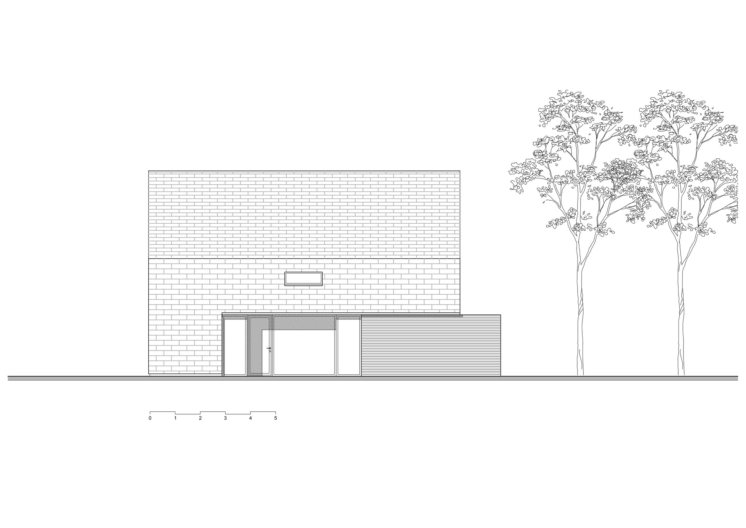 Right facade