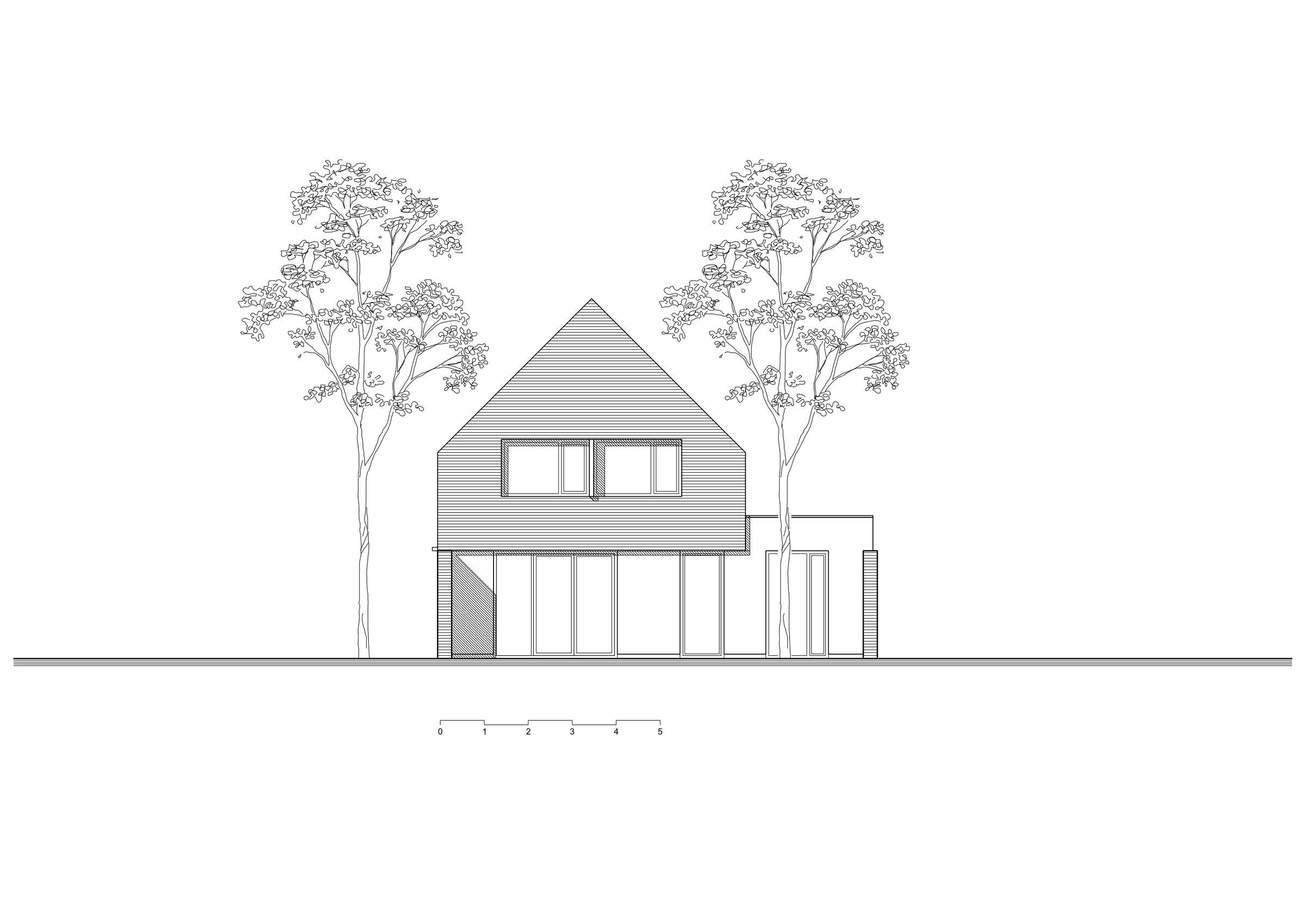 Back facade