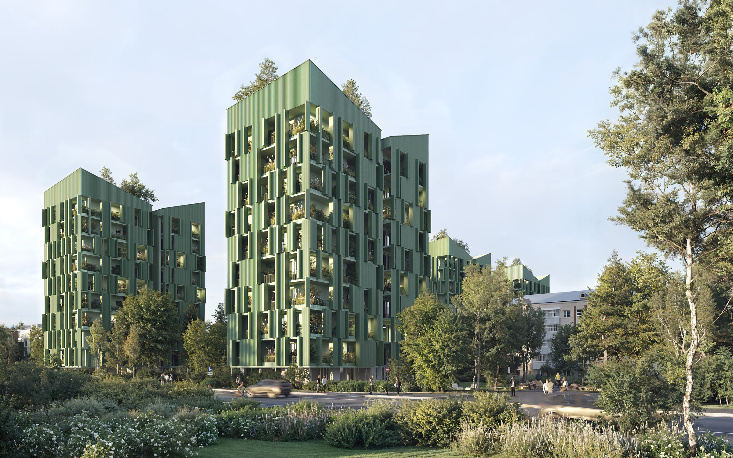 External view of the renovated residential complex