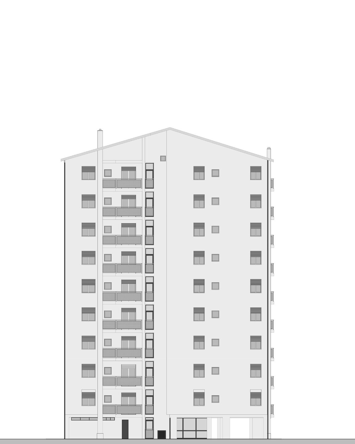 Existing facade