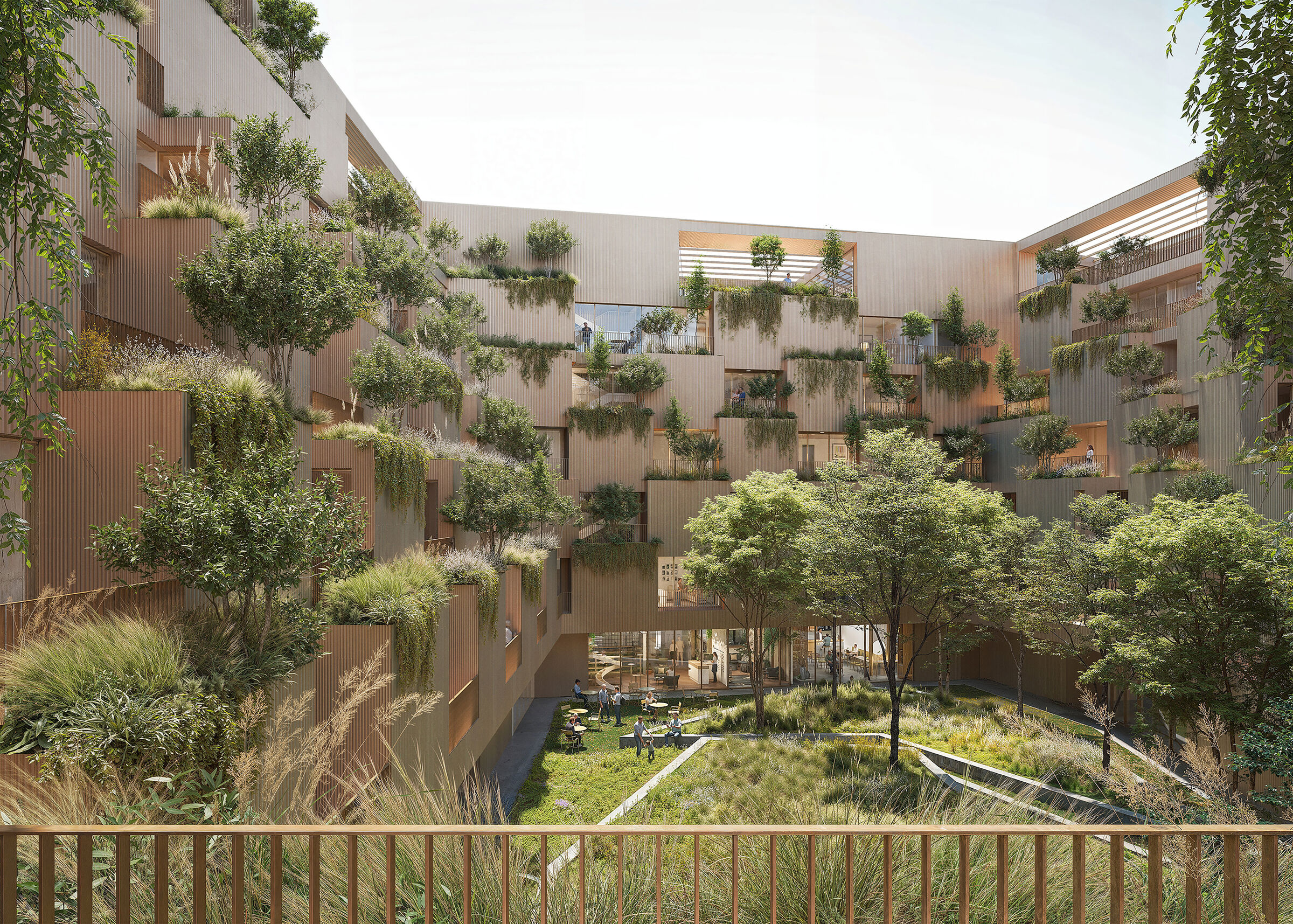 Interior view of the residential complex