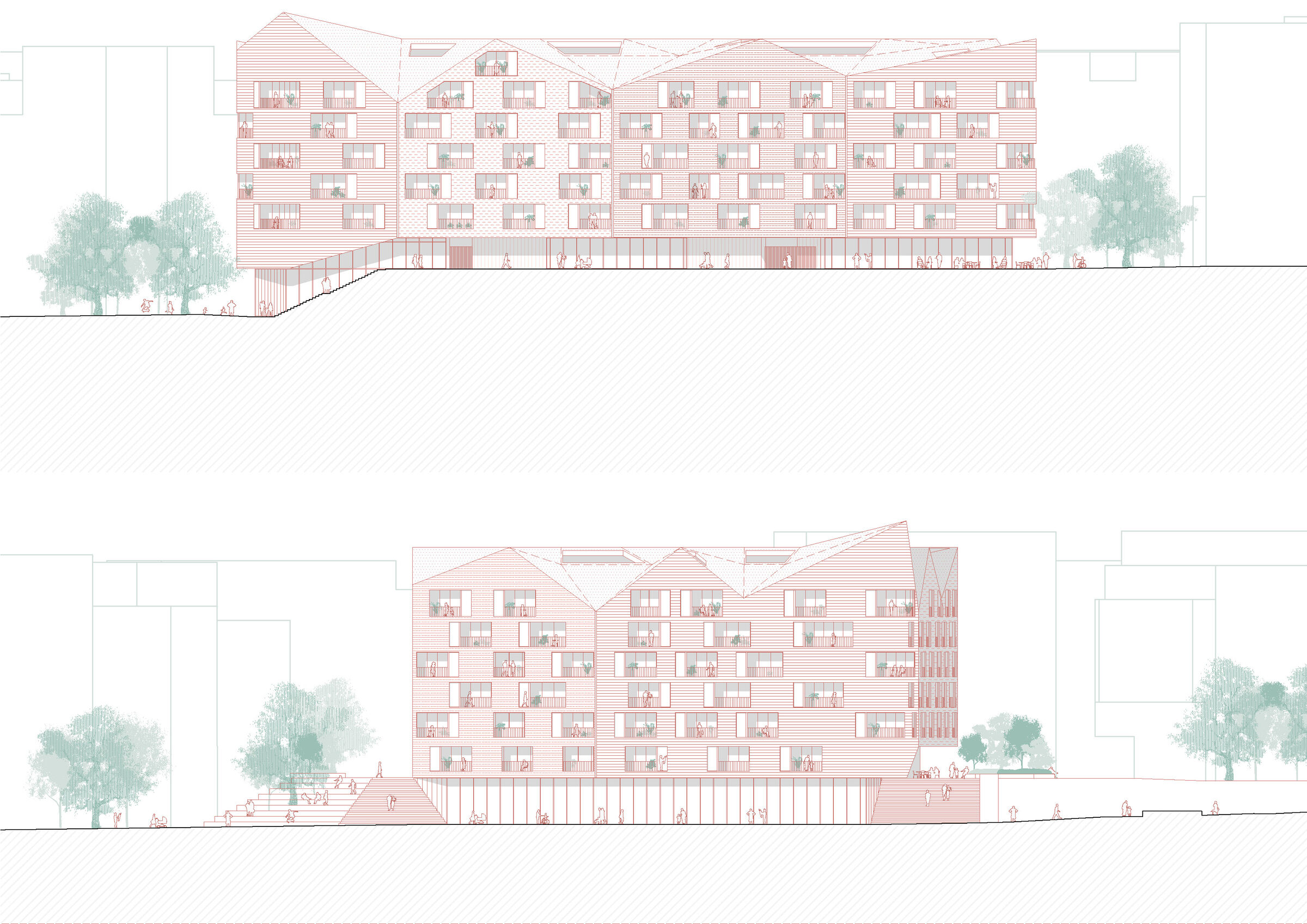 North and West elevations