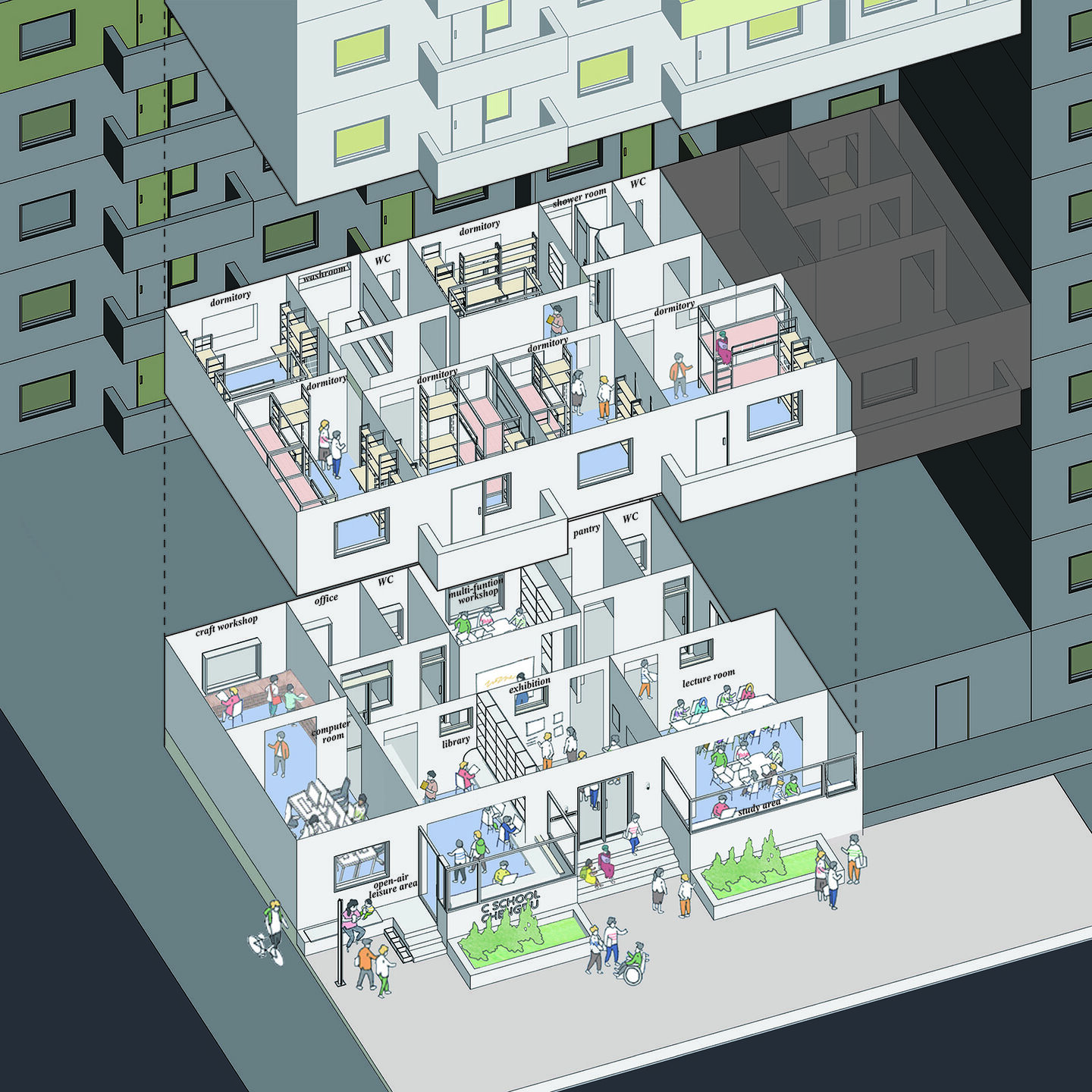 轴测图 axonometric