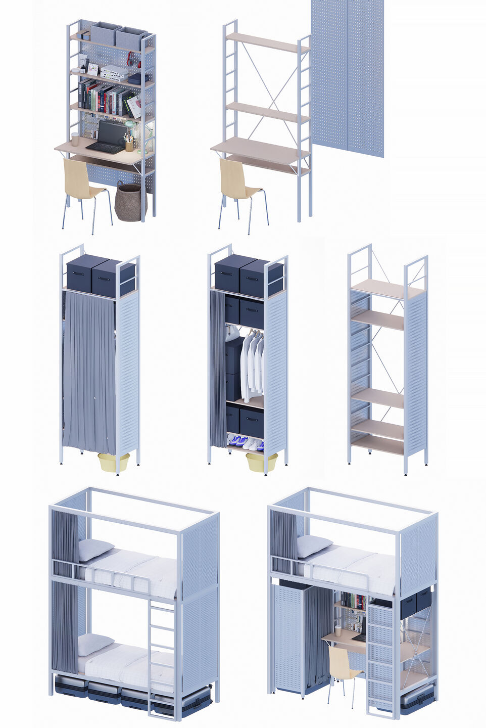 模块化宿舍家具 modular furniture for dormitory