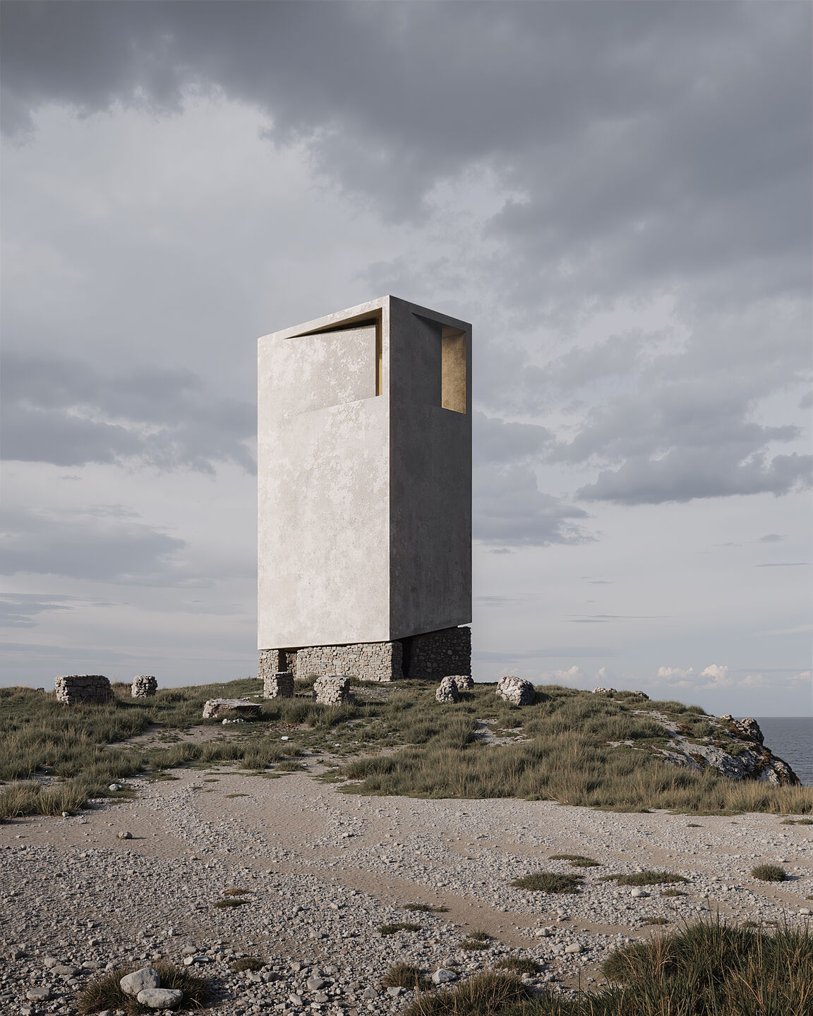 the observation tower, opening up new views of the ruins