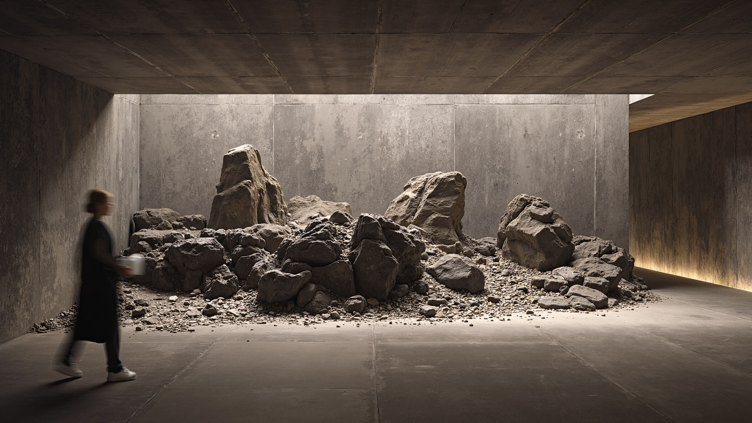 the underground exhibition space