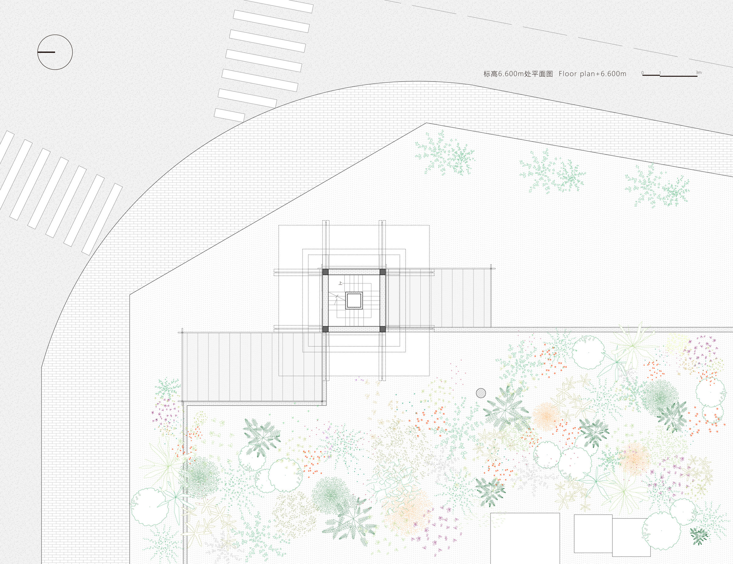 Plan plan at an elevation of 6.6 meters