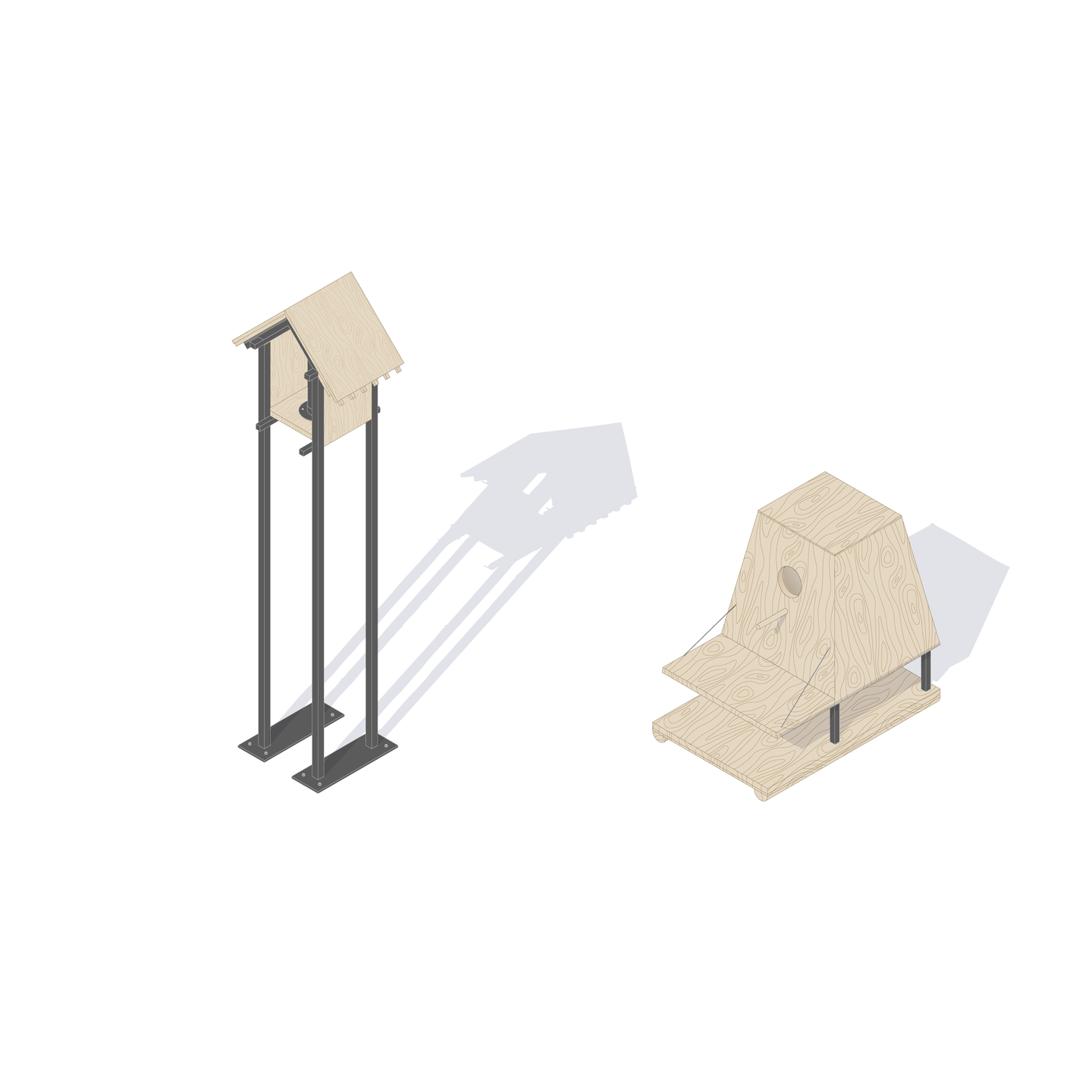 Duck feeding station and duck house