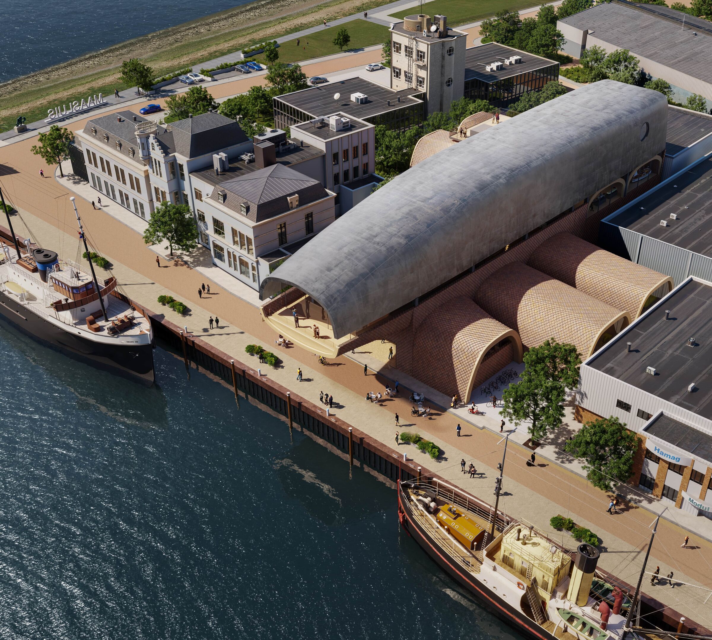 Areal view of the Buitenhaven of Massluiss