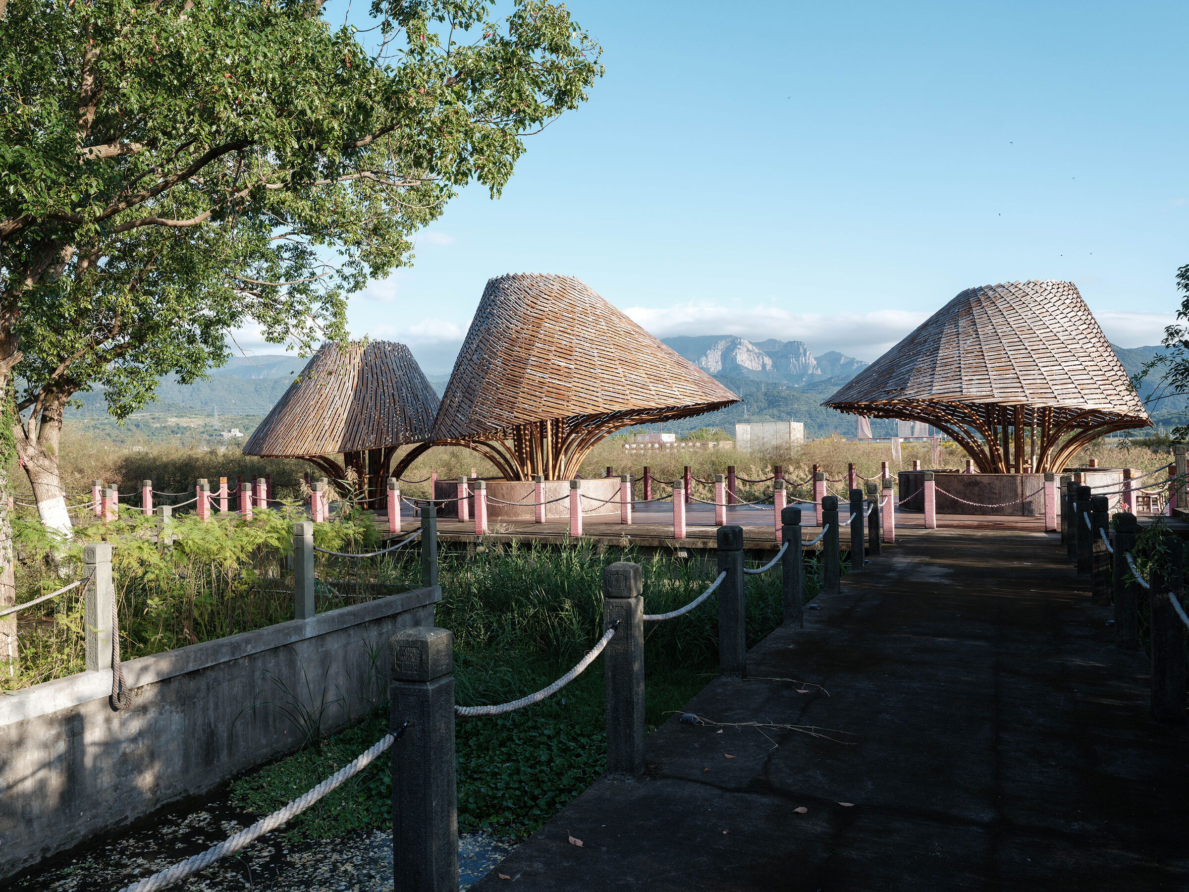 Bamboo Pavilions on the Platform