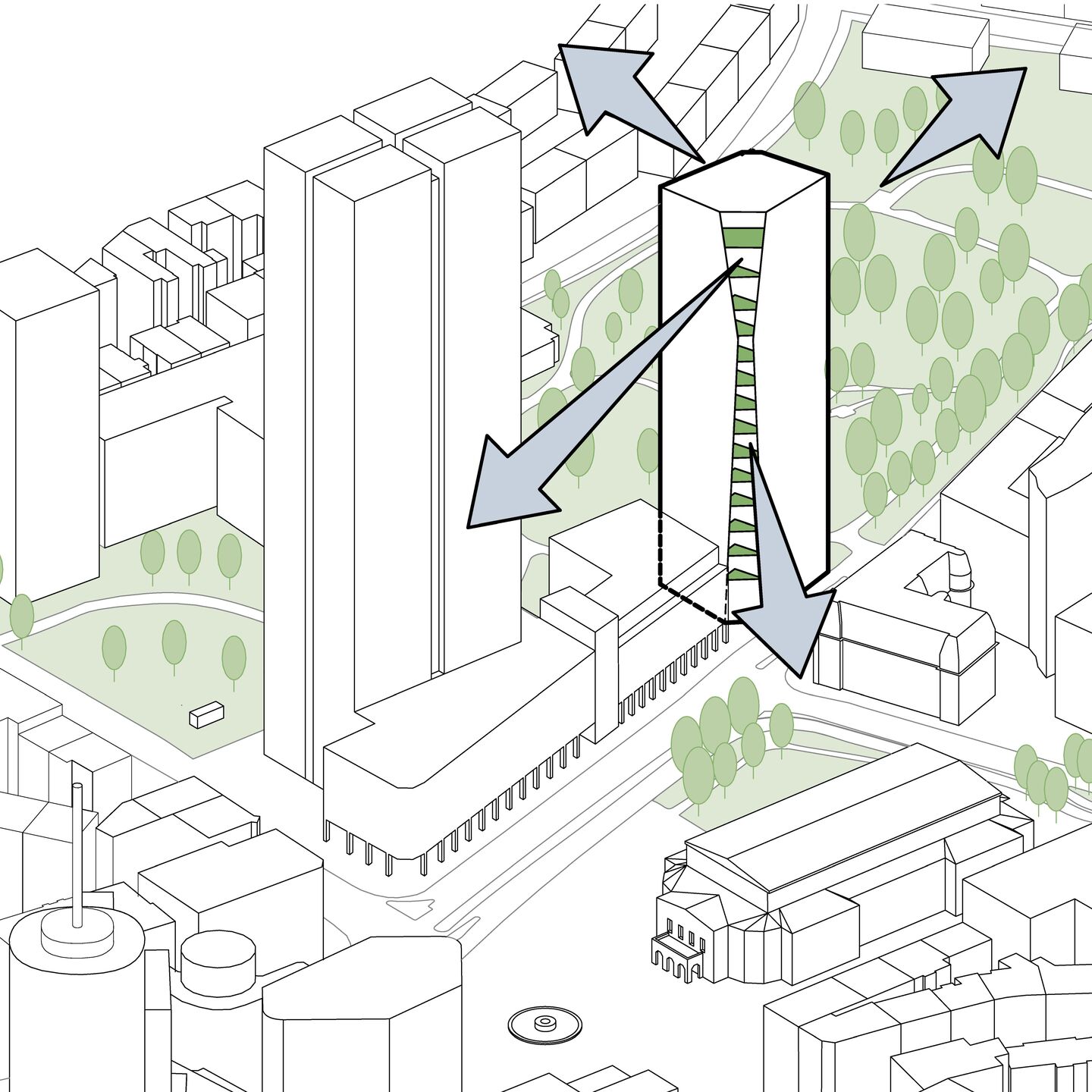 4 - ...and attractive outdoor spaces overlooking the skyline and the park.