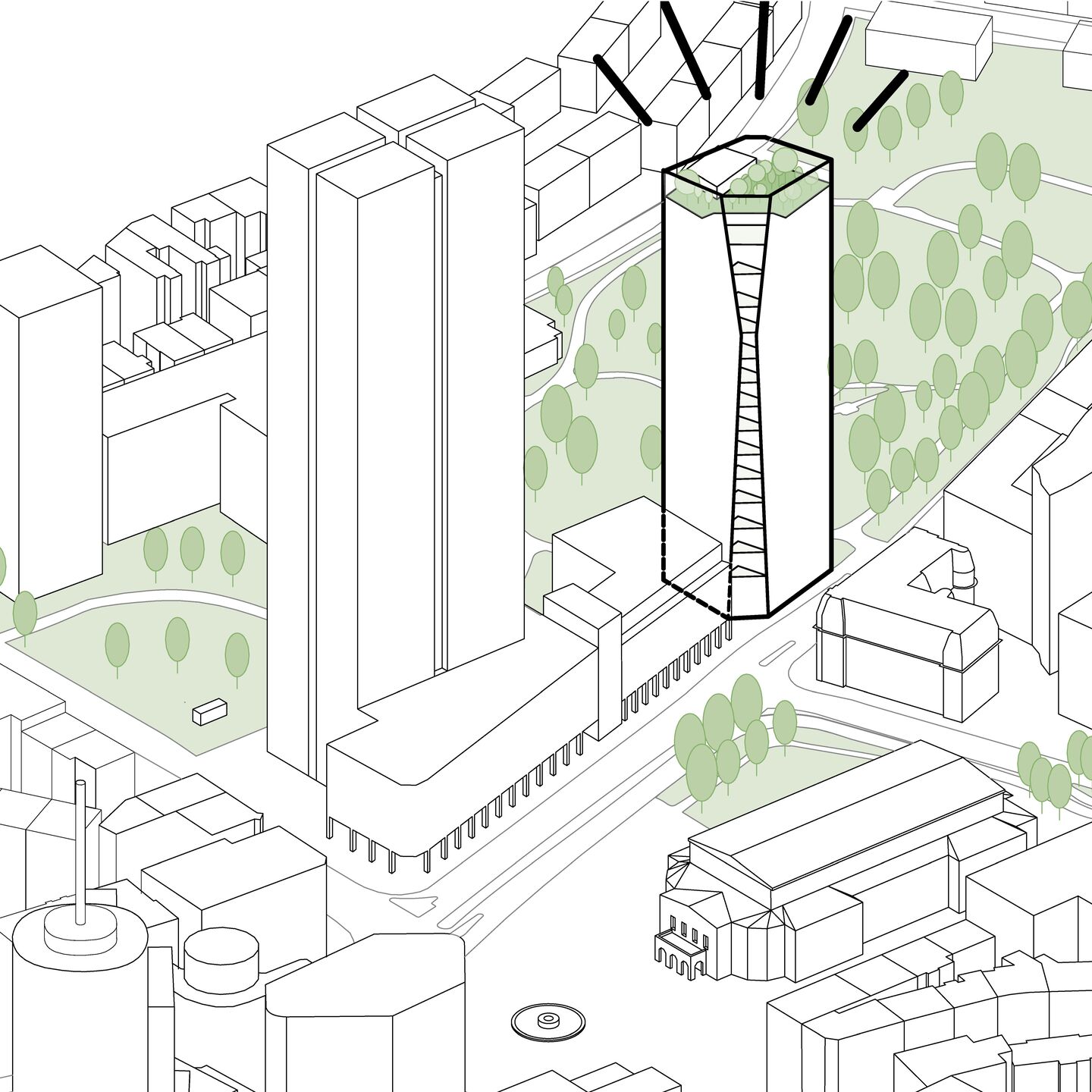 5 - New total height of 116 meters with a dignified termination as a crown