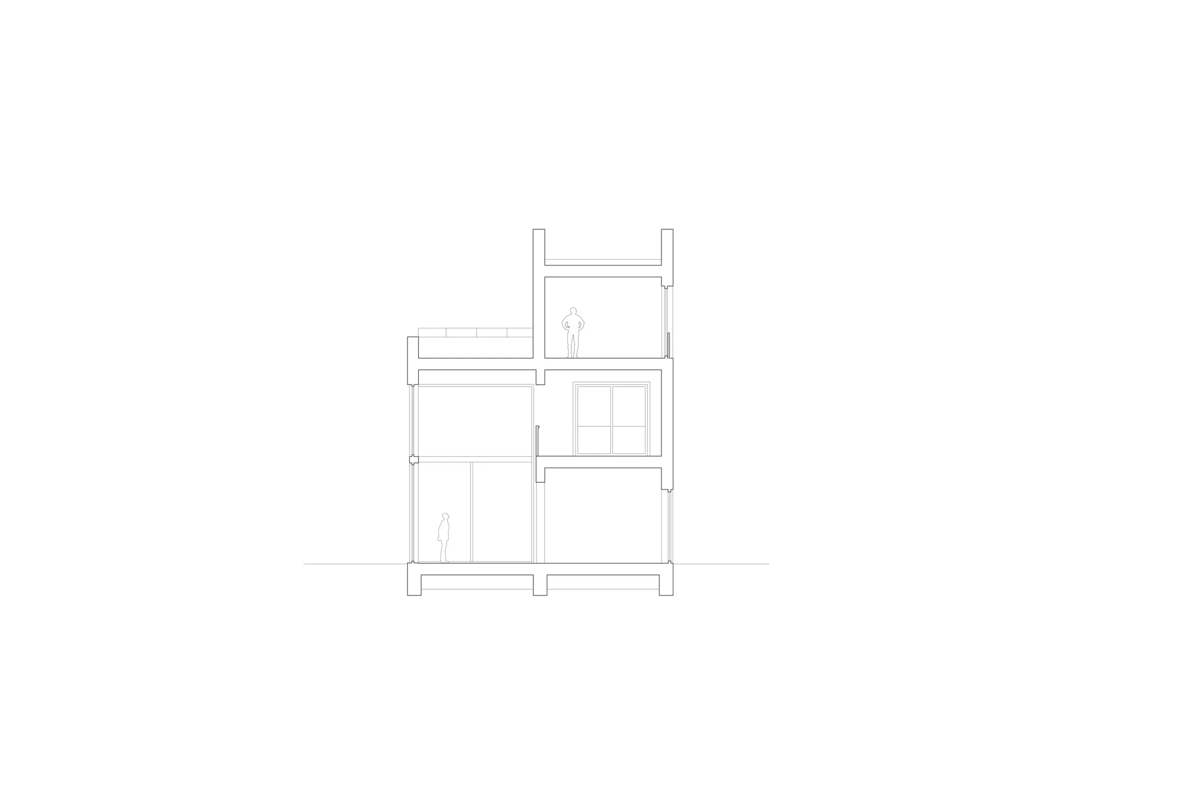 Parkvilla, section short edge