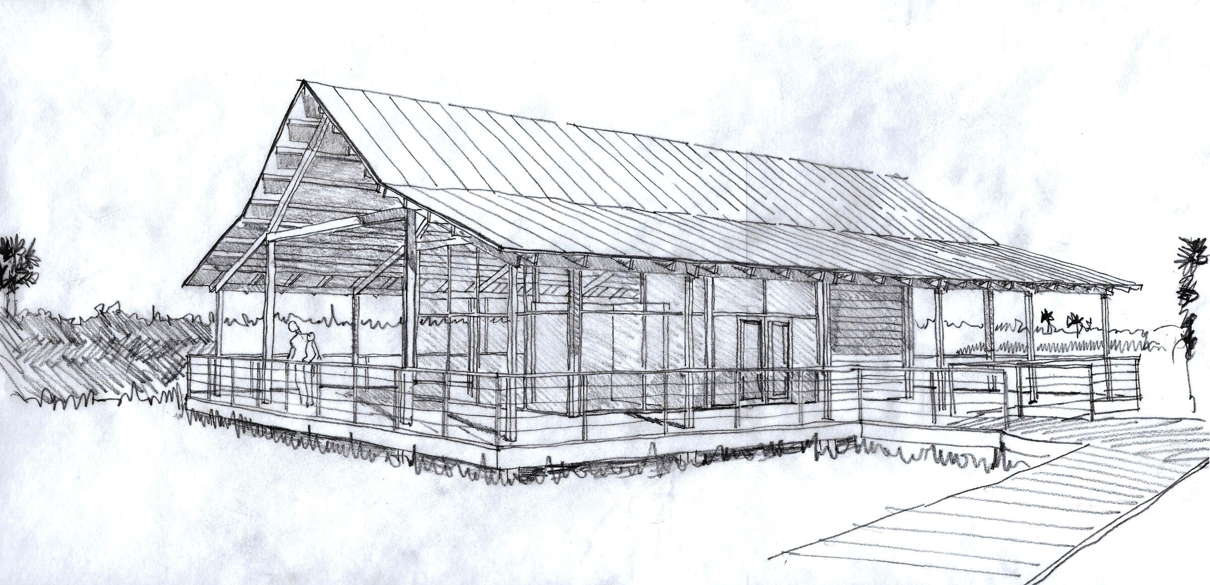 architect's early concept sketch