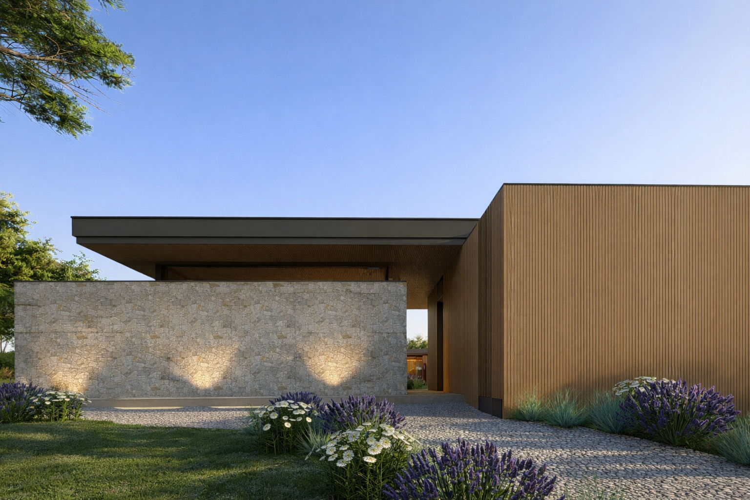 Single-family home façade