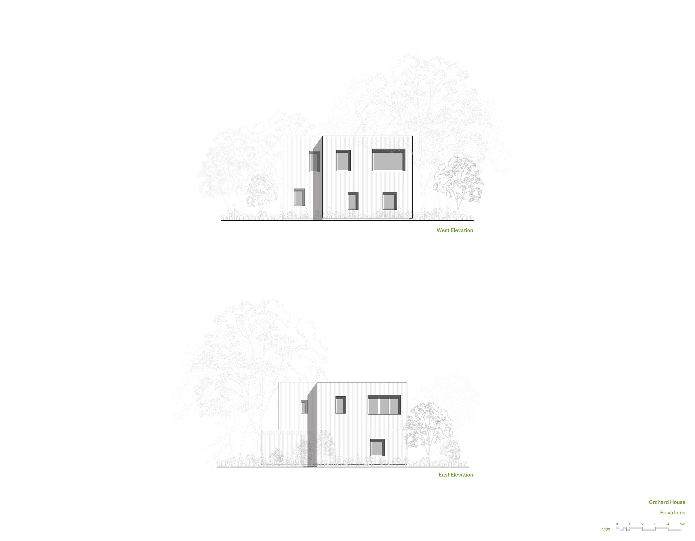 Orchard House Elevations East/West