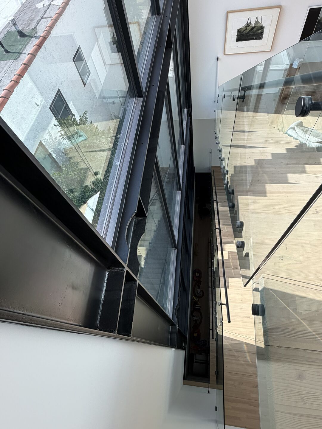 The open shaft stair well