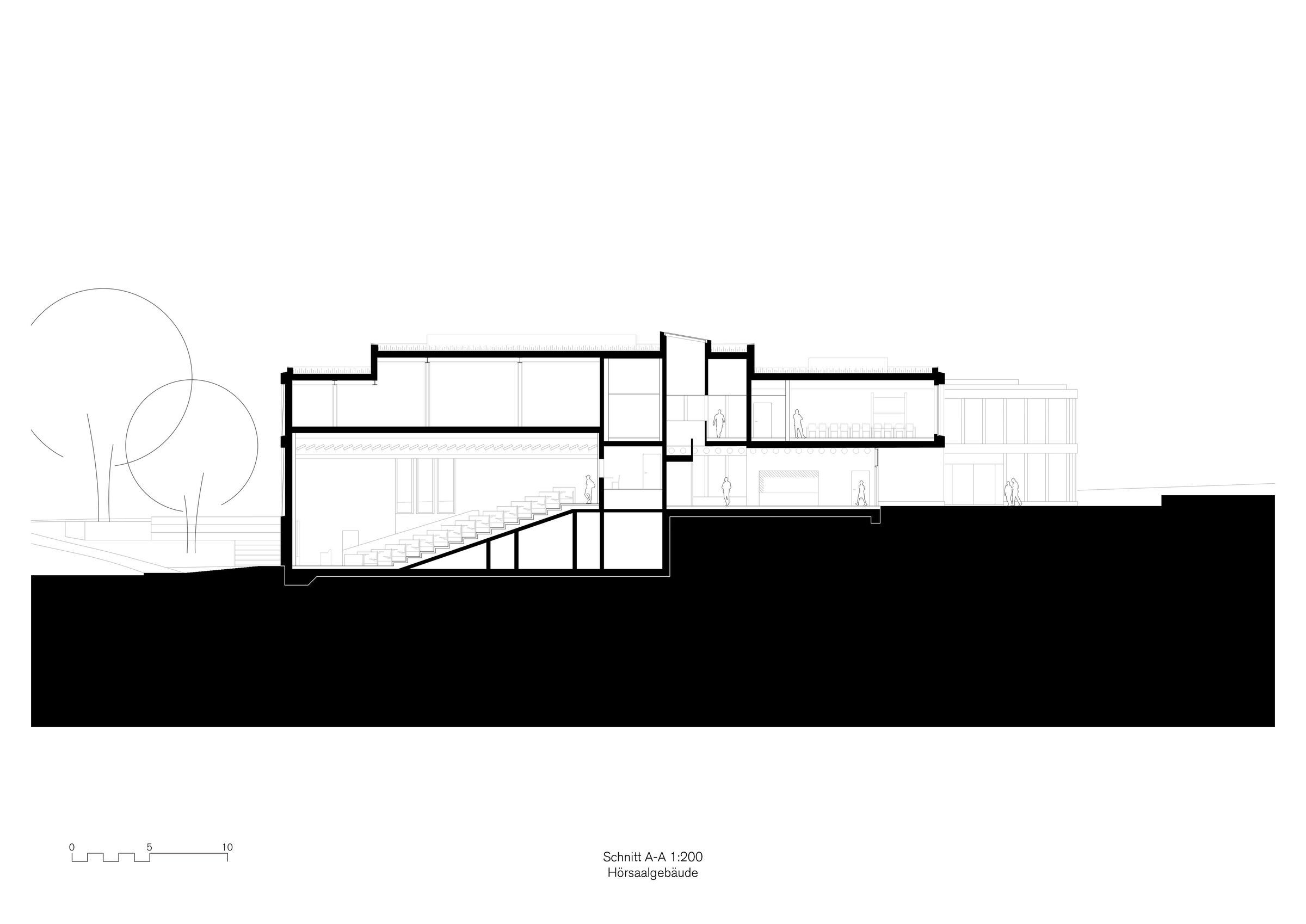 Section of lecture hall