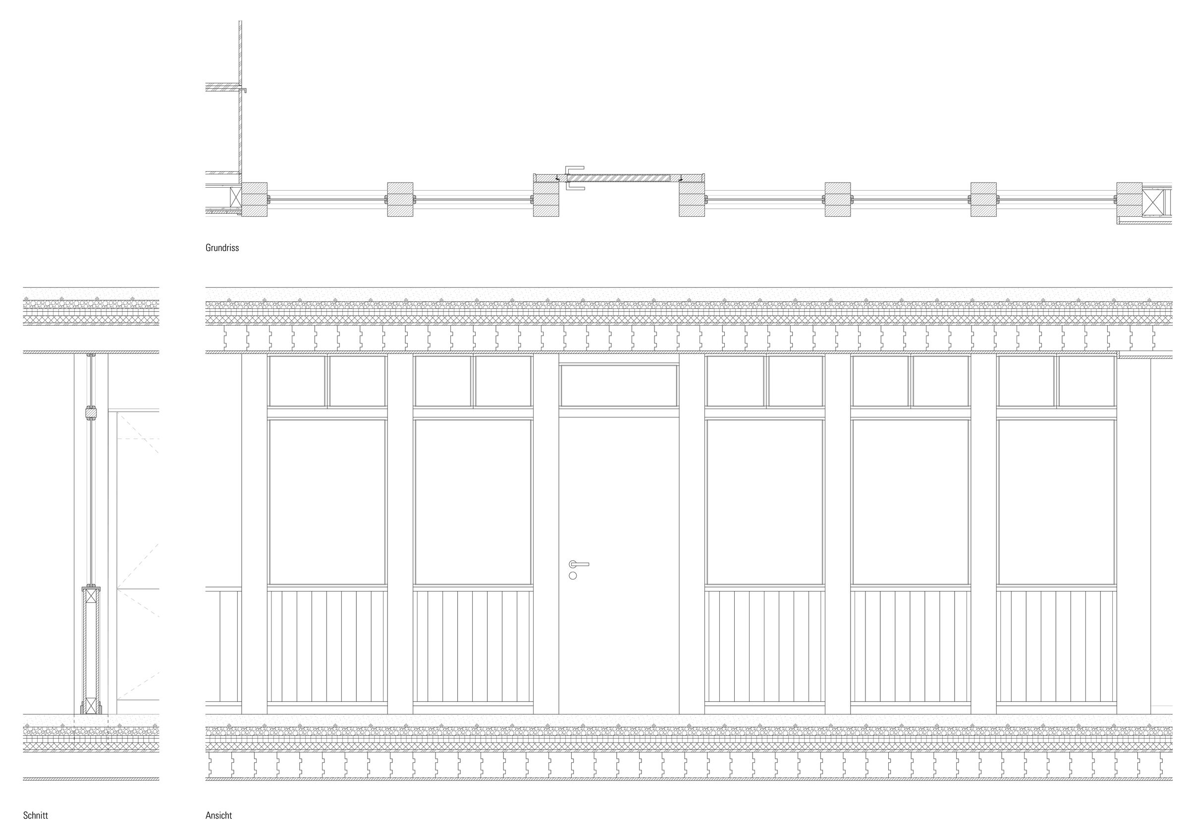 Partition wall detail