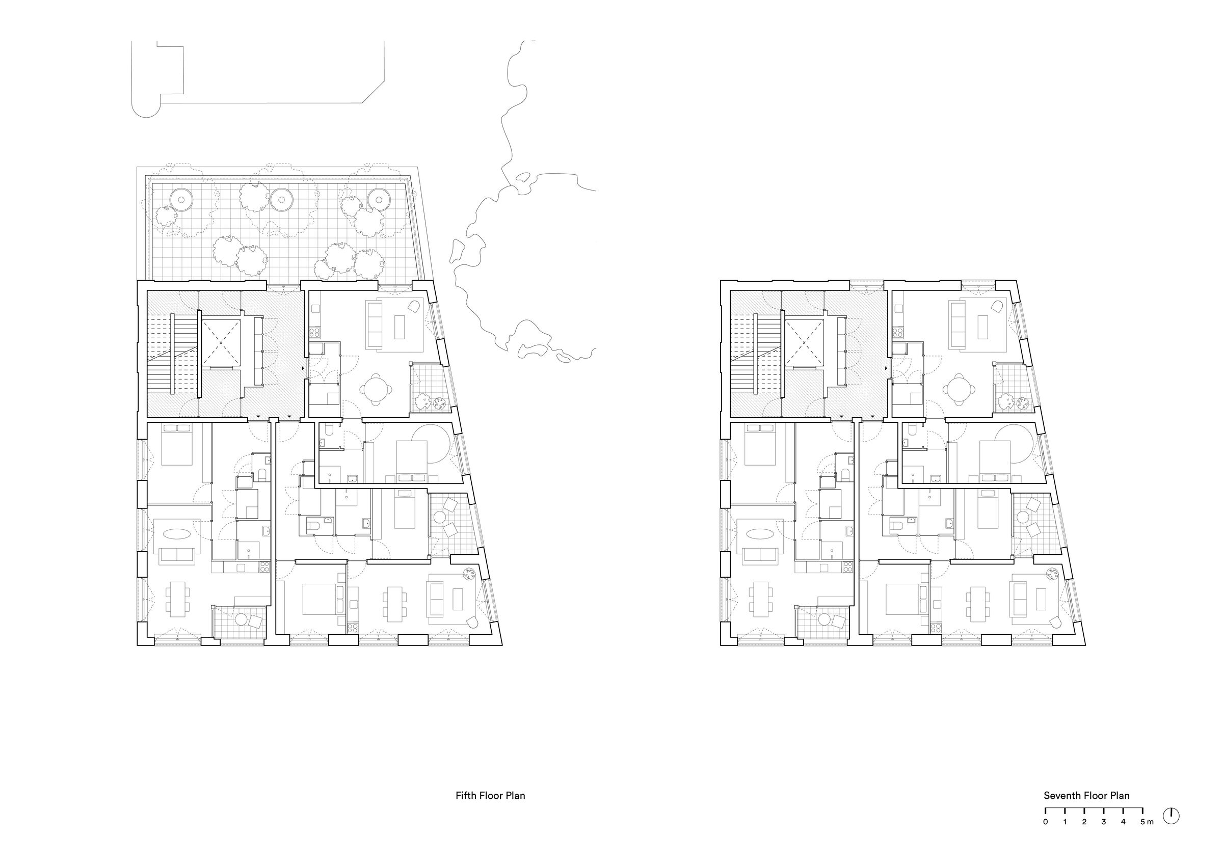 Fifth and Seventh Floor Plan