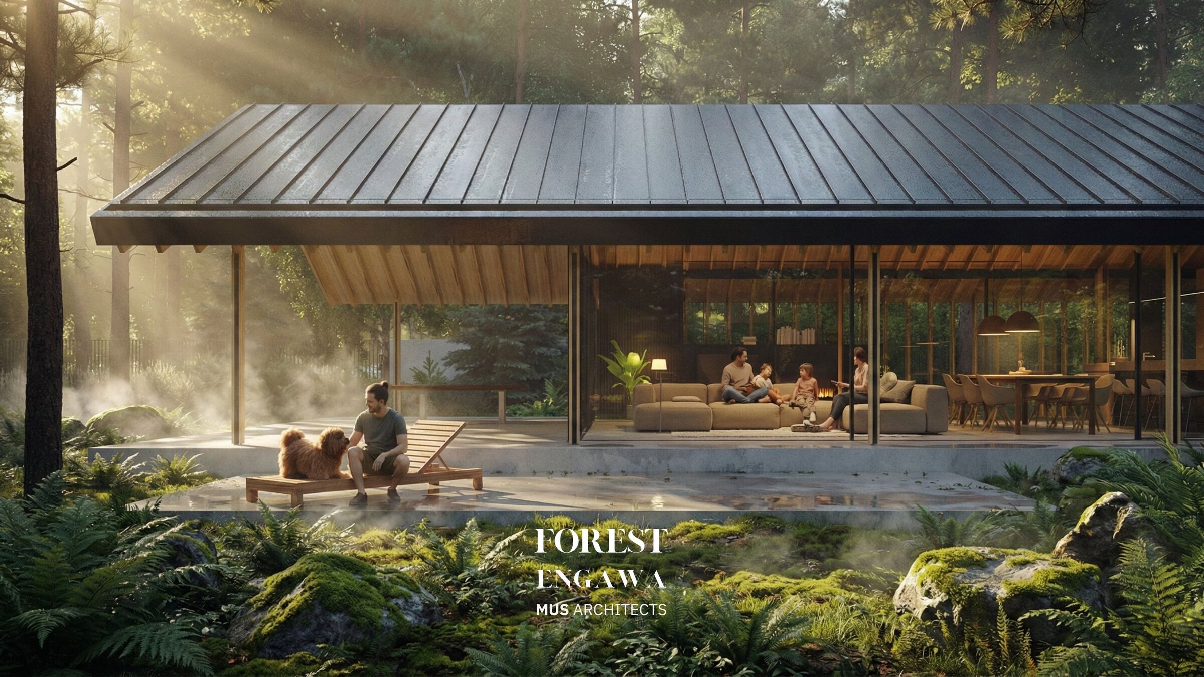 "Forest Engawa" is a combination of a Japanese architectural element and the context of our project.