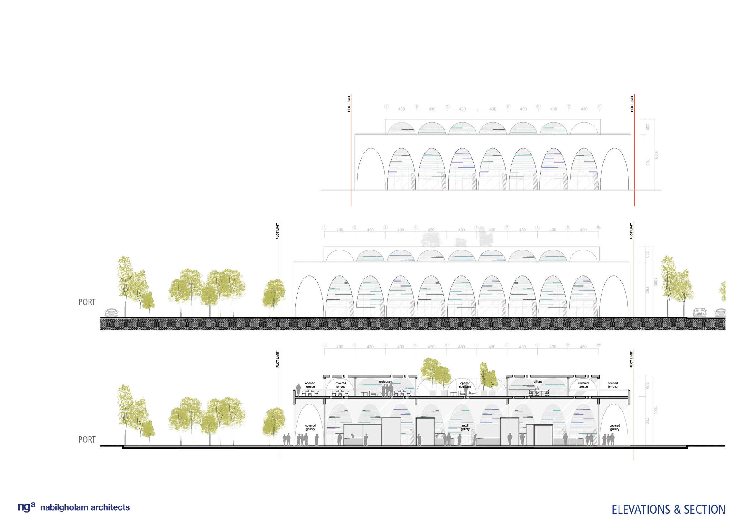 Elevations & section
