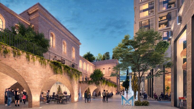 Midtown Jerusalem public spaces by De La Fontaine Architecture – historic context and urban fabric