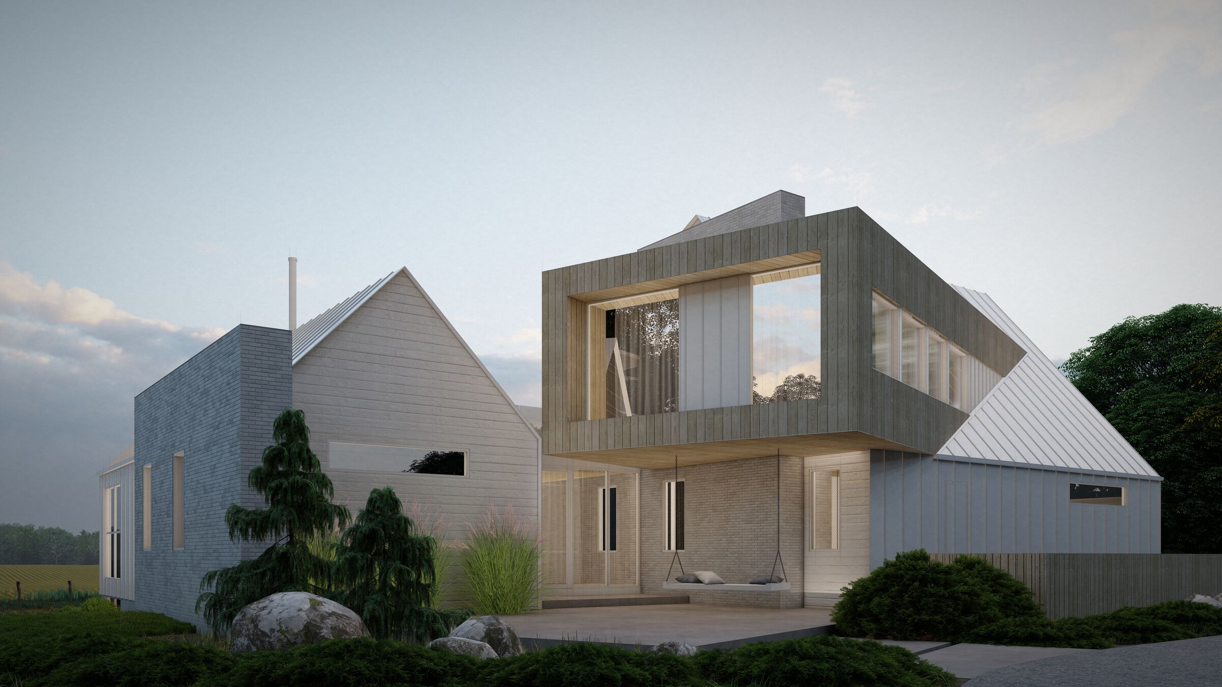 Exterior Front Elevation Render