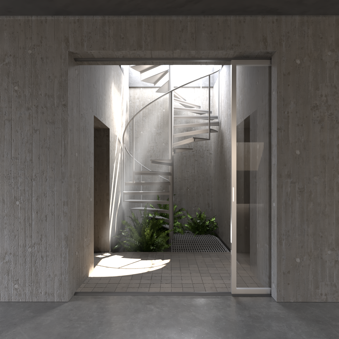 Spiral Stair to Roof