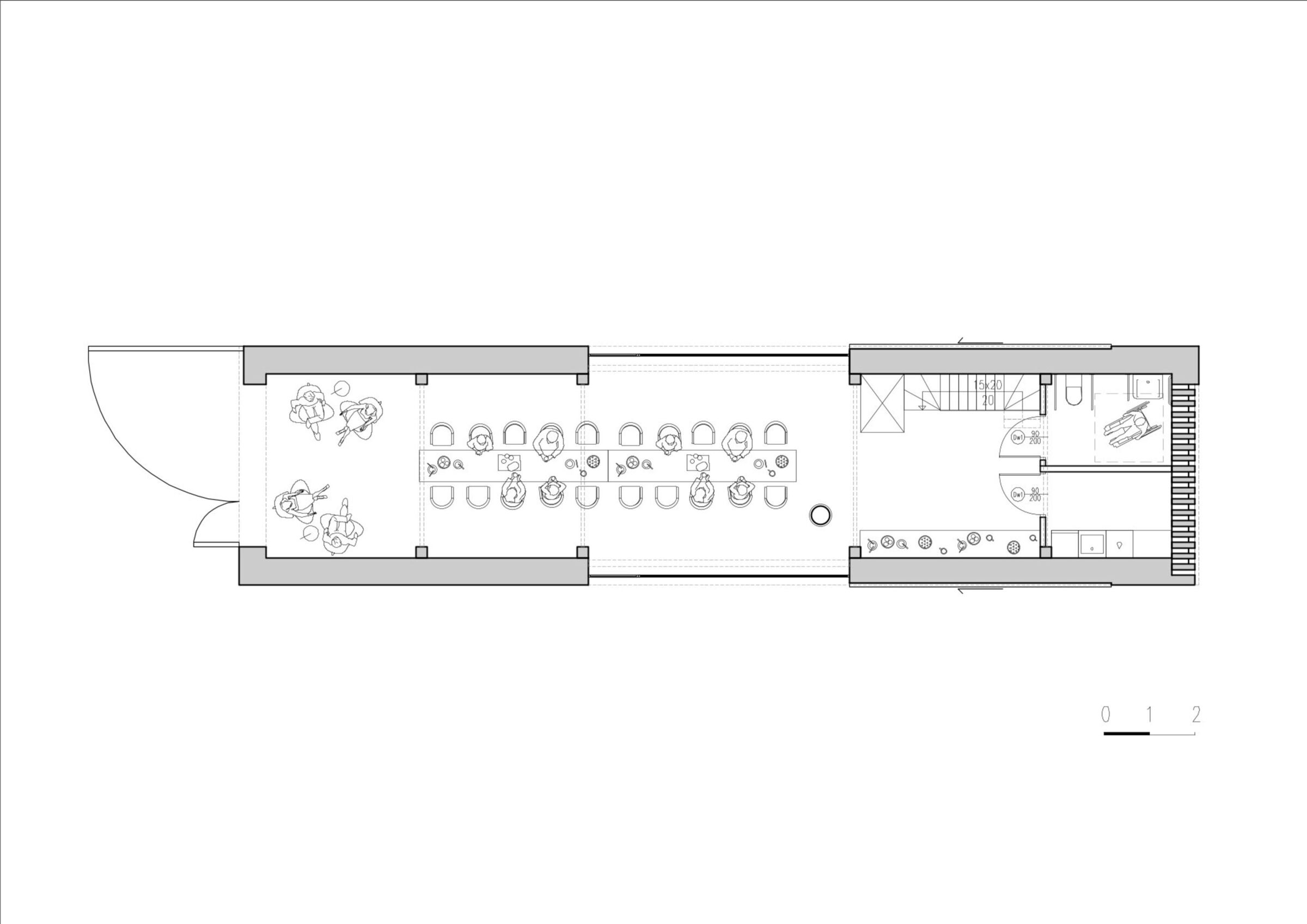 Ground floor plan (arrangement 2)