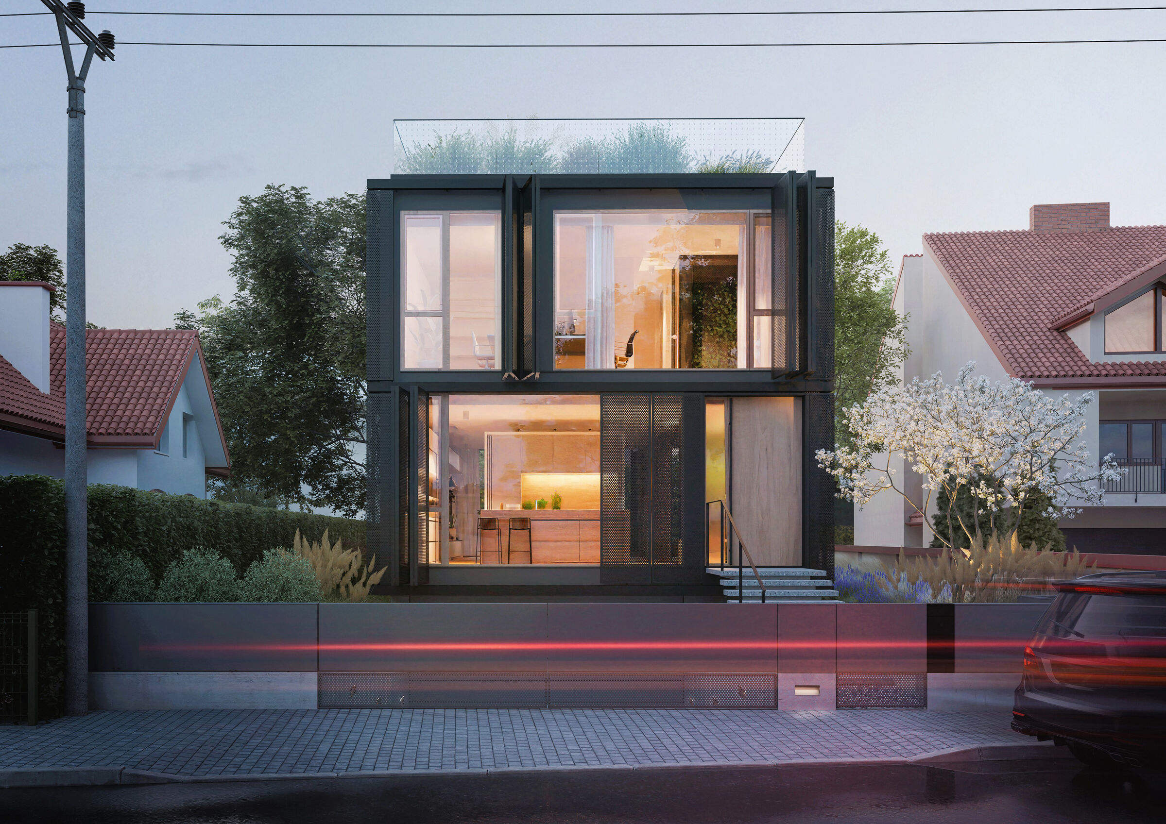screened house