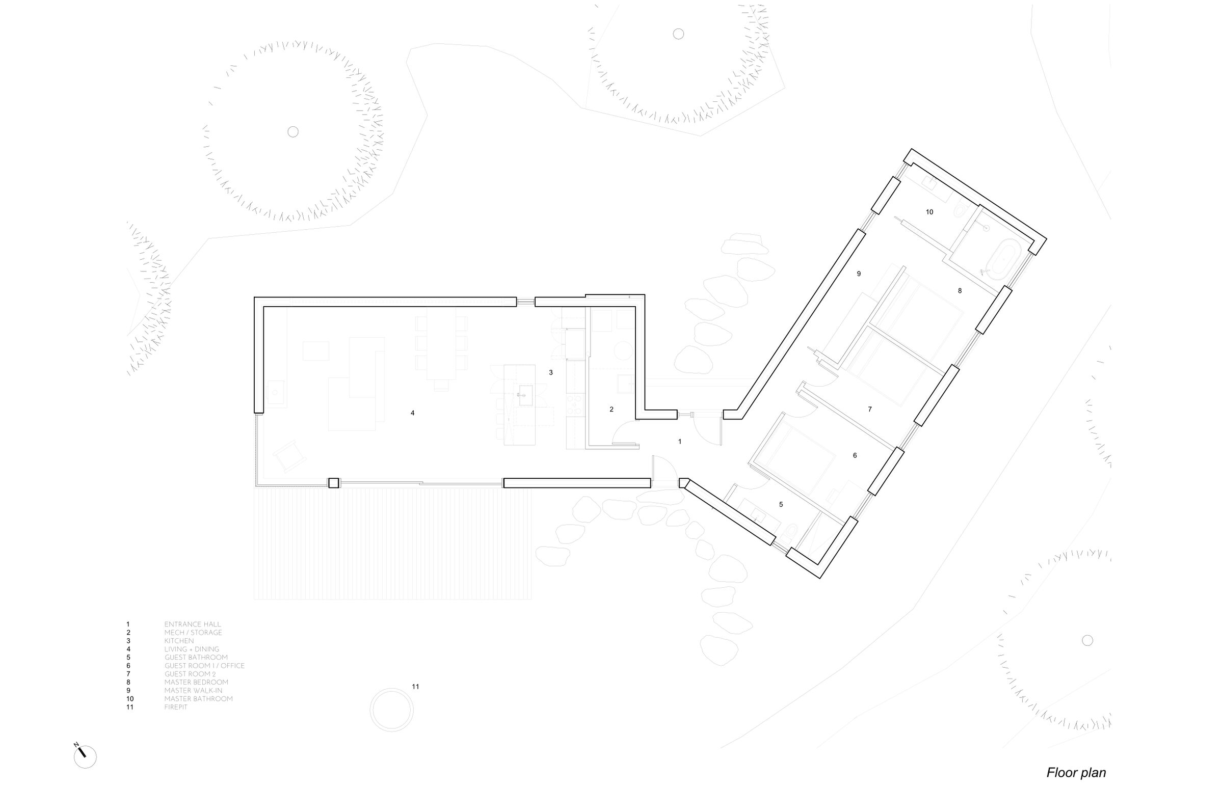 Maison du Lac Perdu, Floor Plan - RHA Works