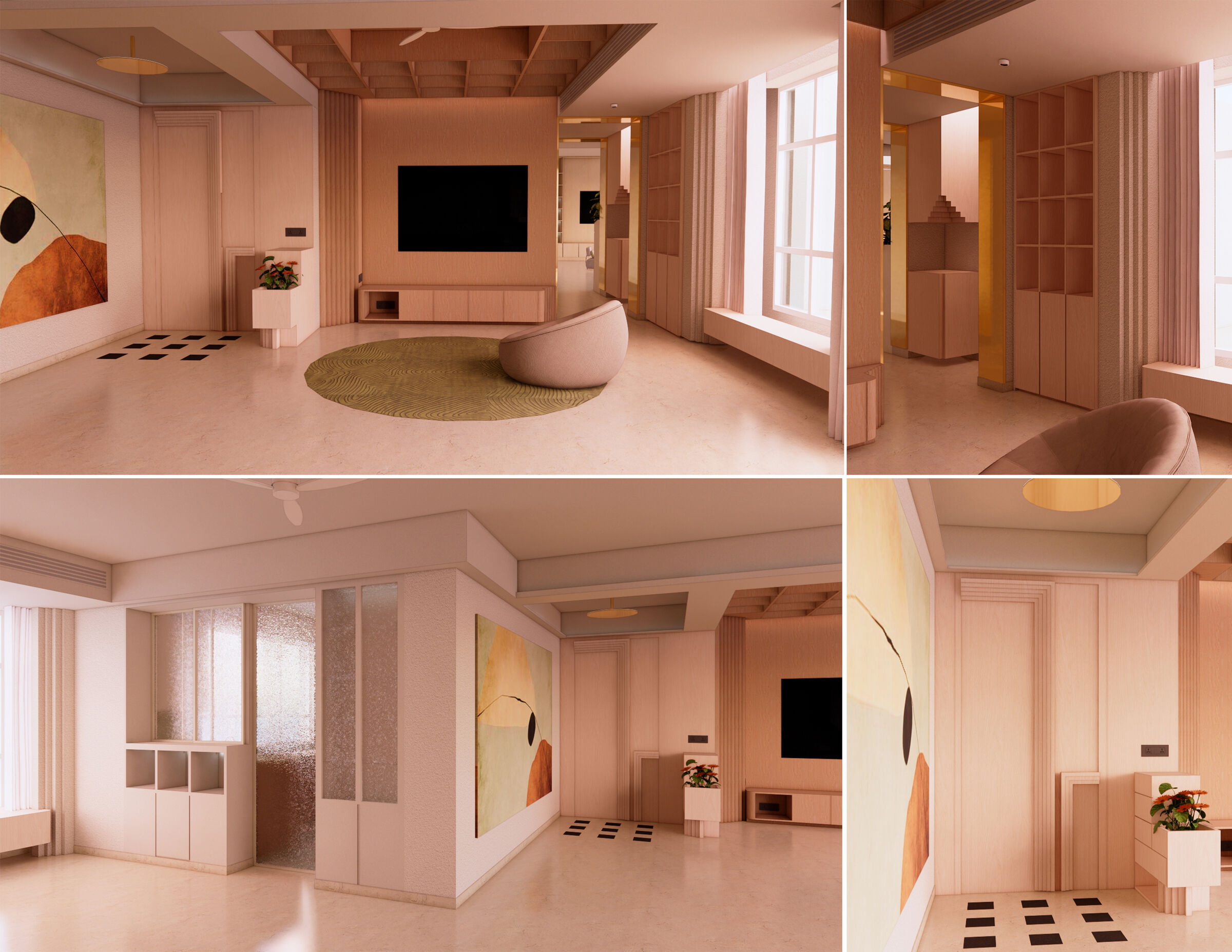 Renders of living area