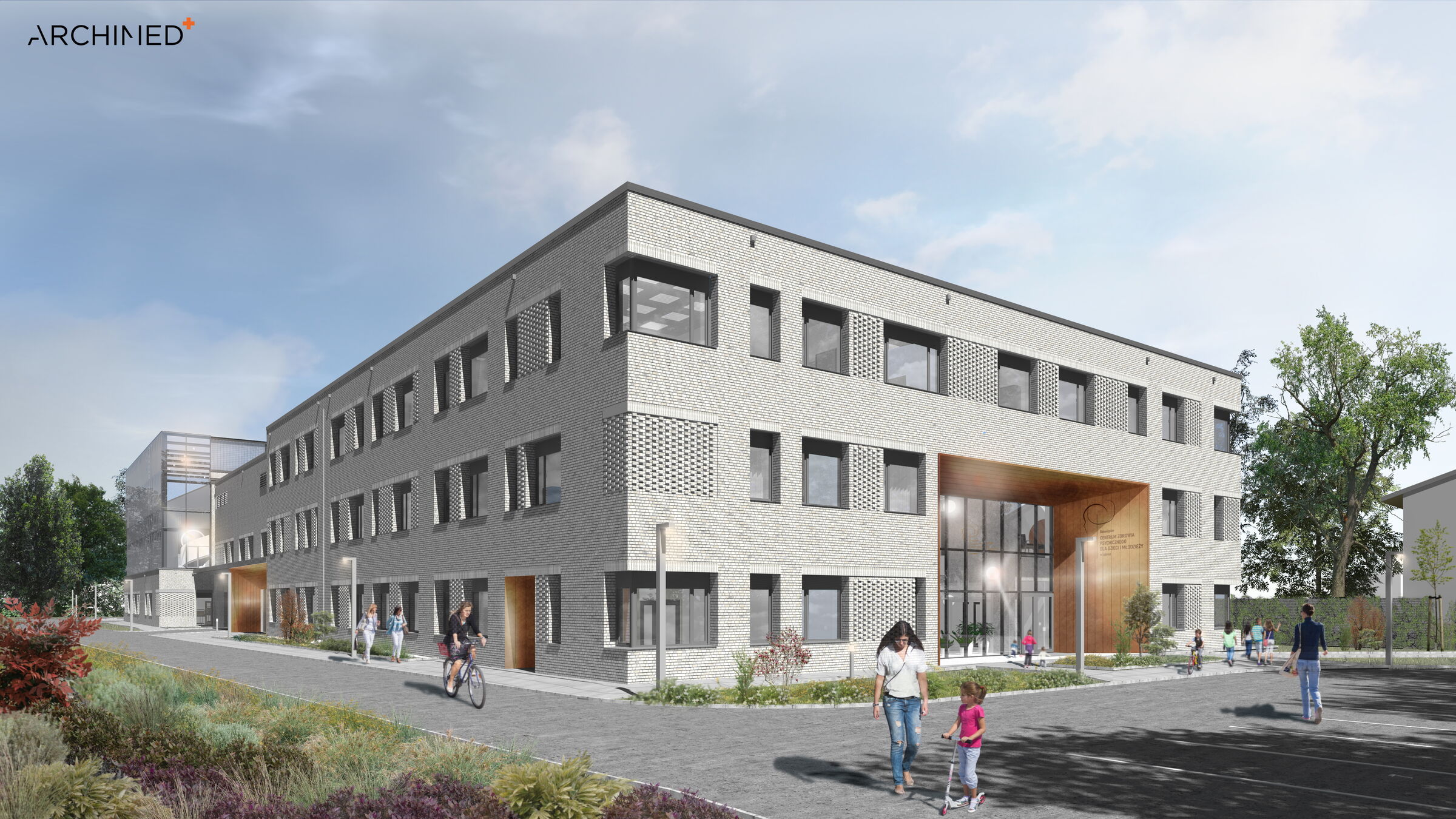 Initial concept render - main entrance