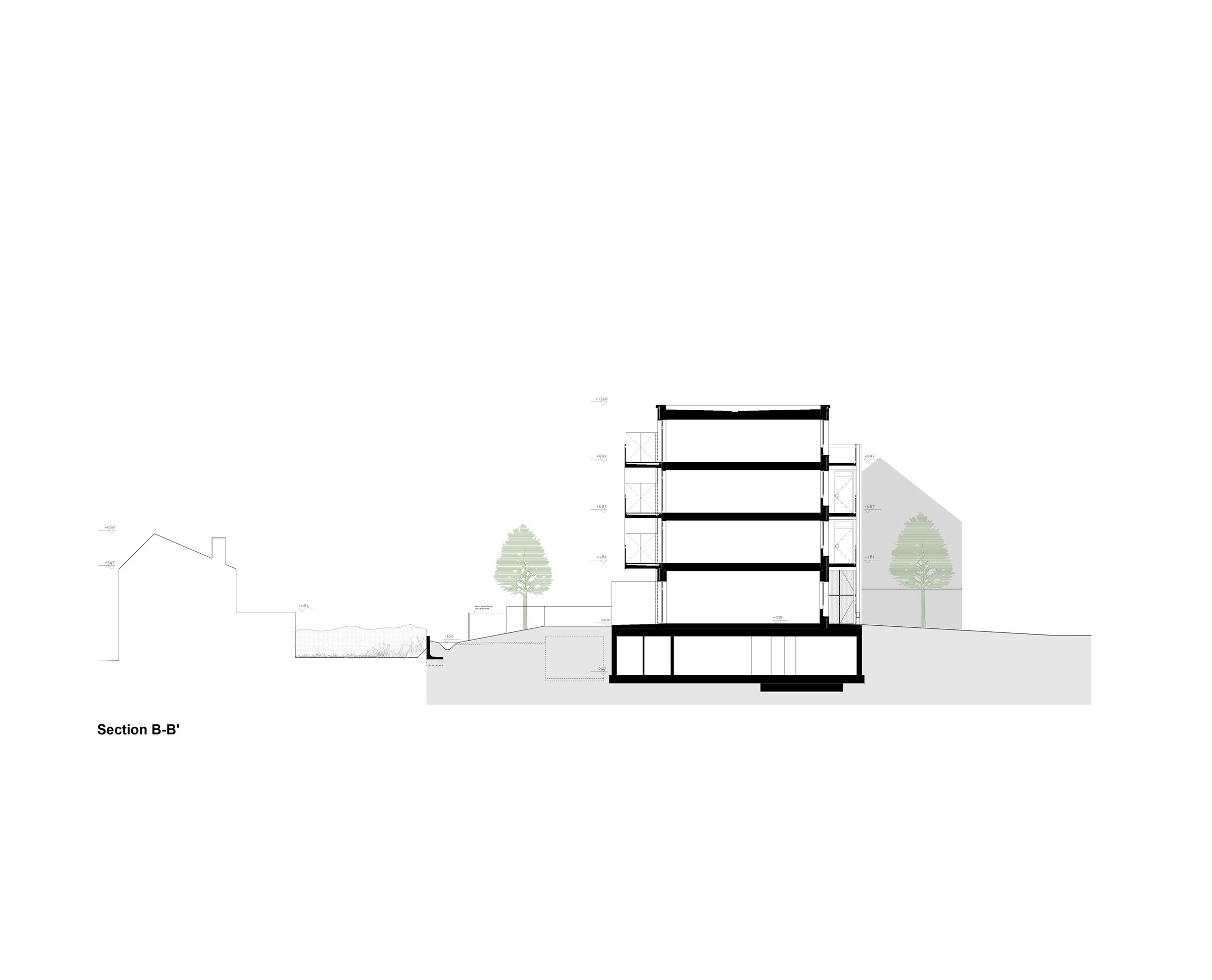 section B-B'