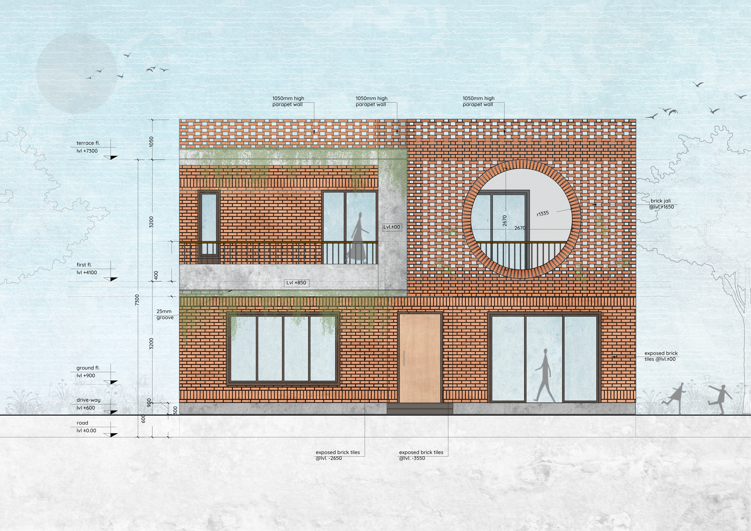 Elevation Render by Ar. Parthiv Verma