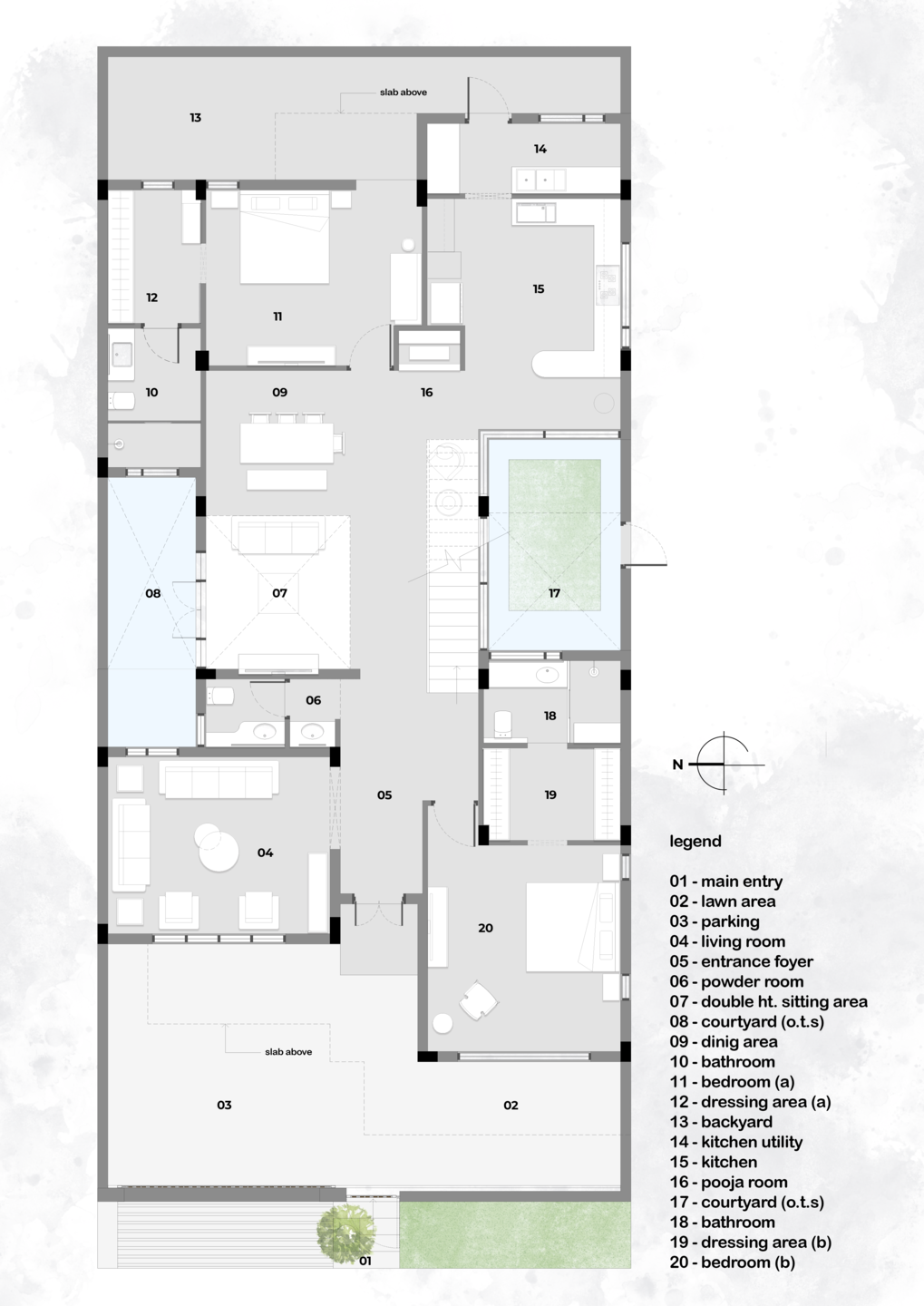 Ground Floor Render by Ar. Parthiv Verma