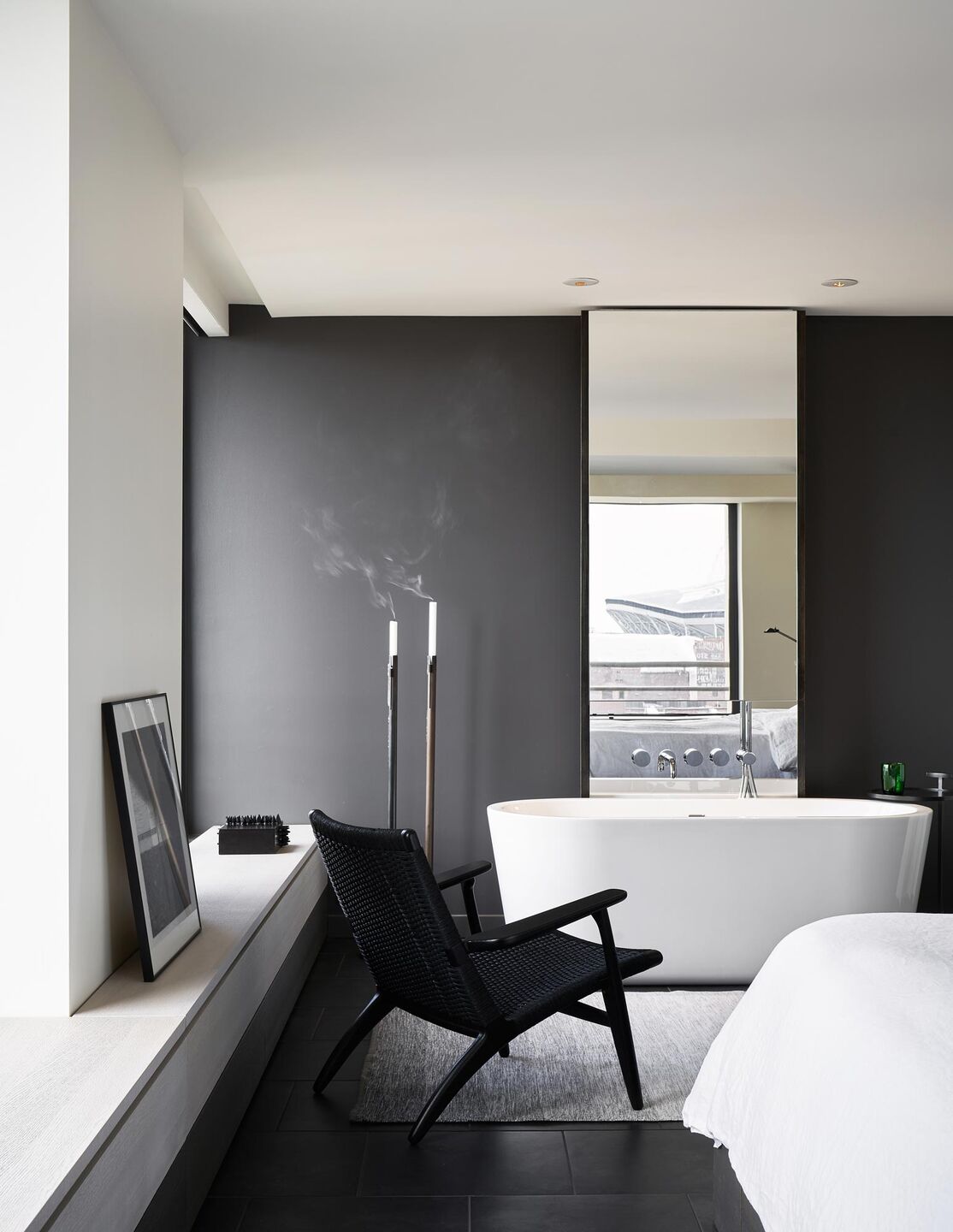 Freestanding tub in primary suite