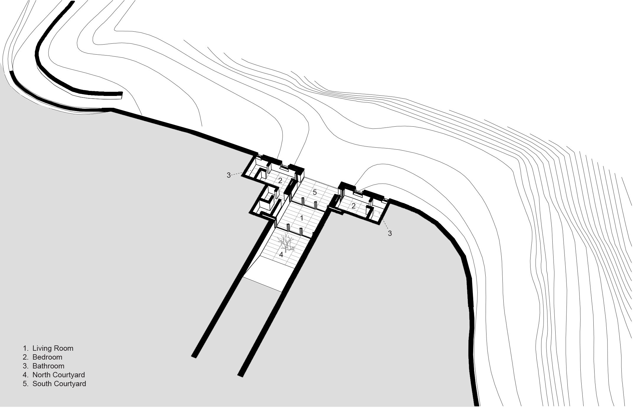 Guesthouse isonometric plan