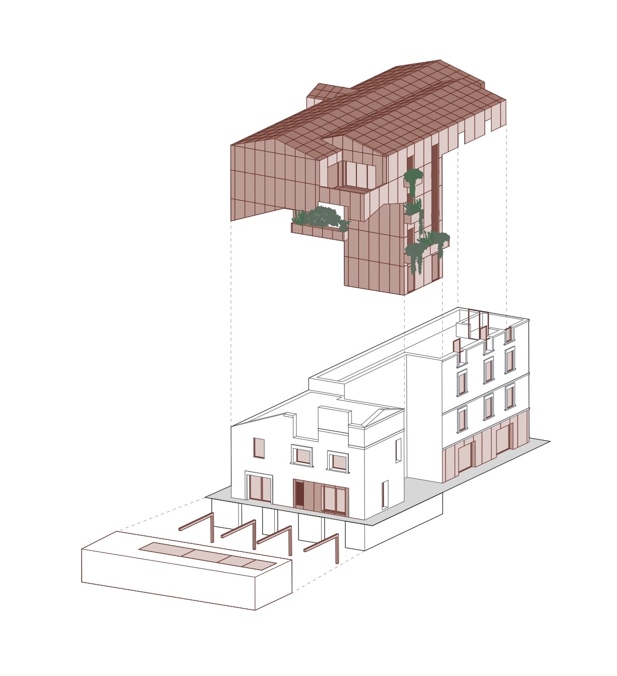 Assonometric exploded view
