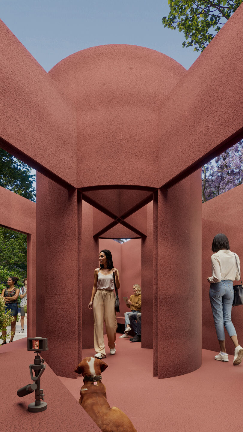 The interior reveals an oculus.
