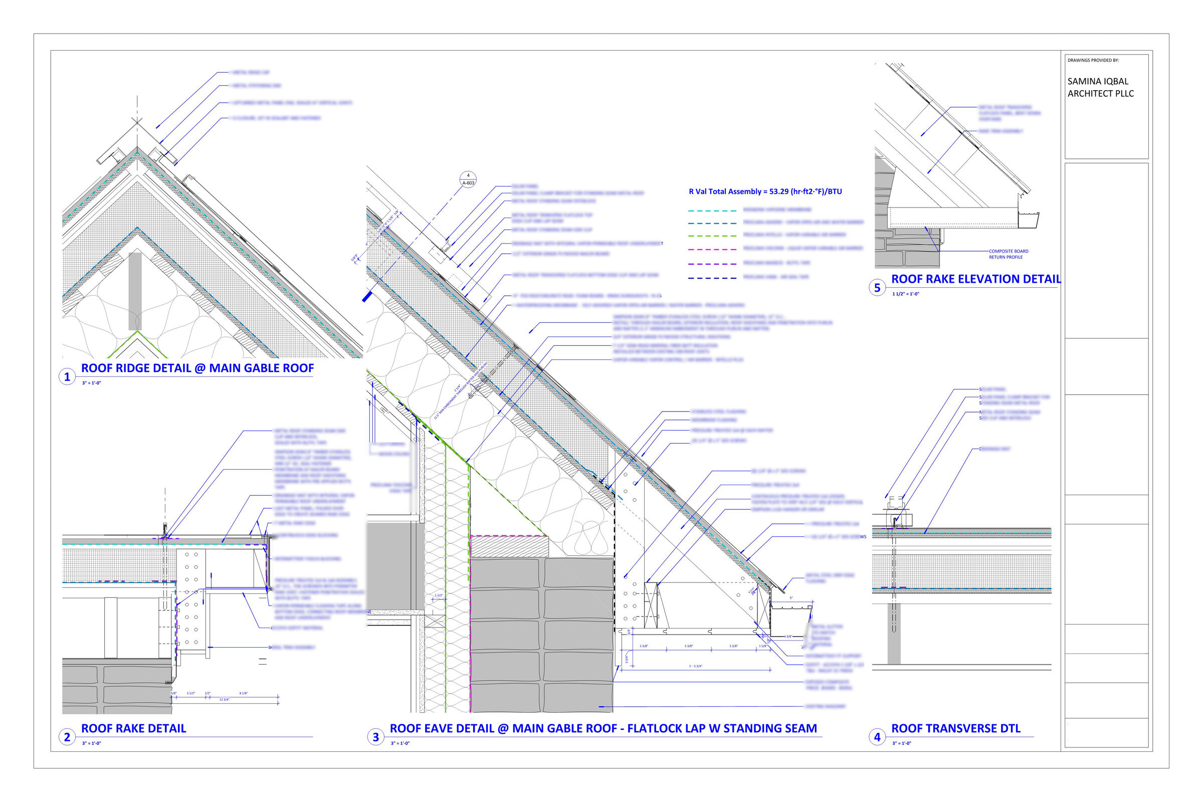 Accessible Masonry Gut Renovation - Passive House Retrofit Roof Details.