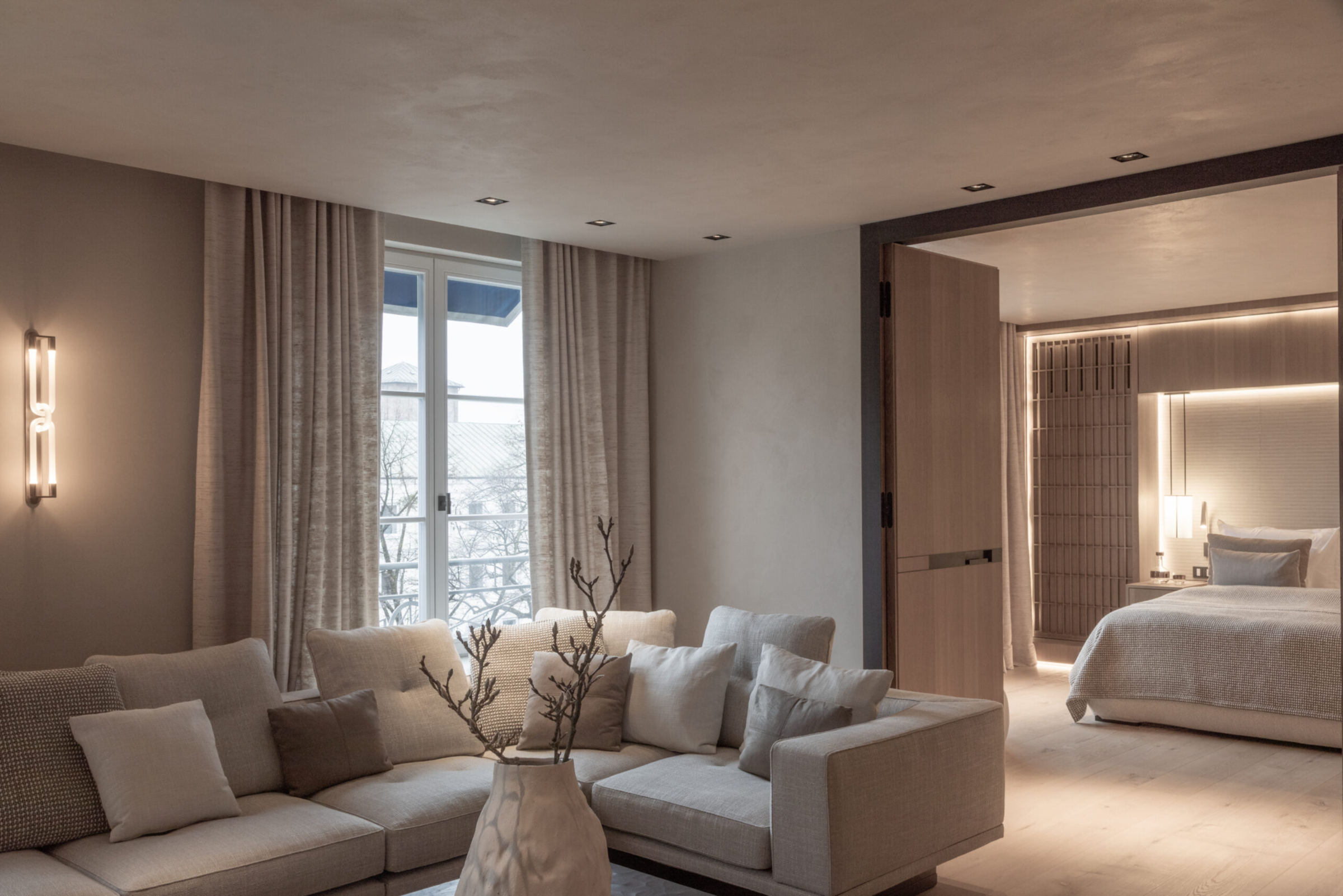 Loopi Double Wall Sconce and Slim Pendant