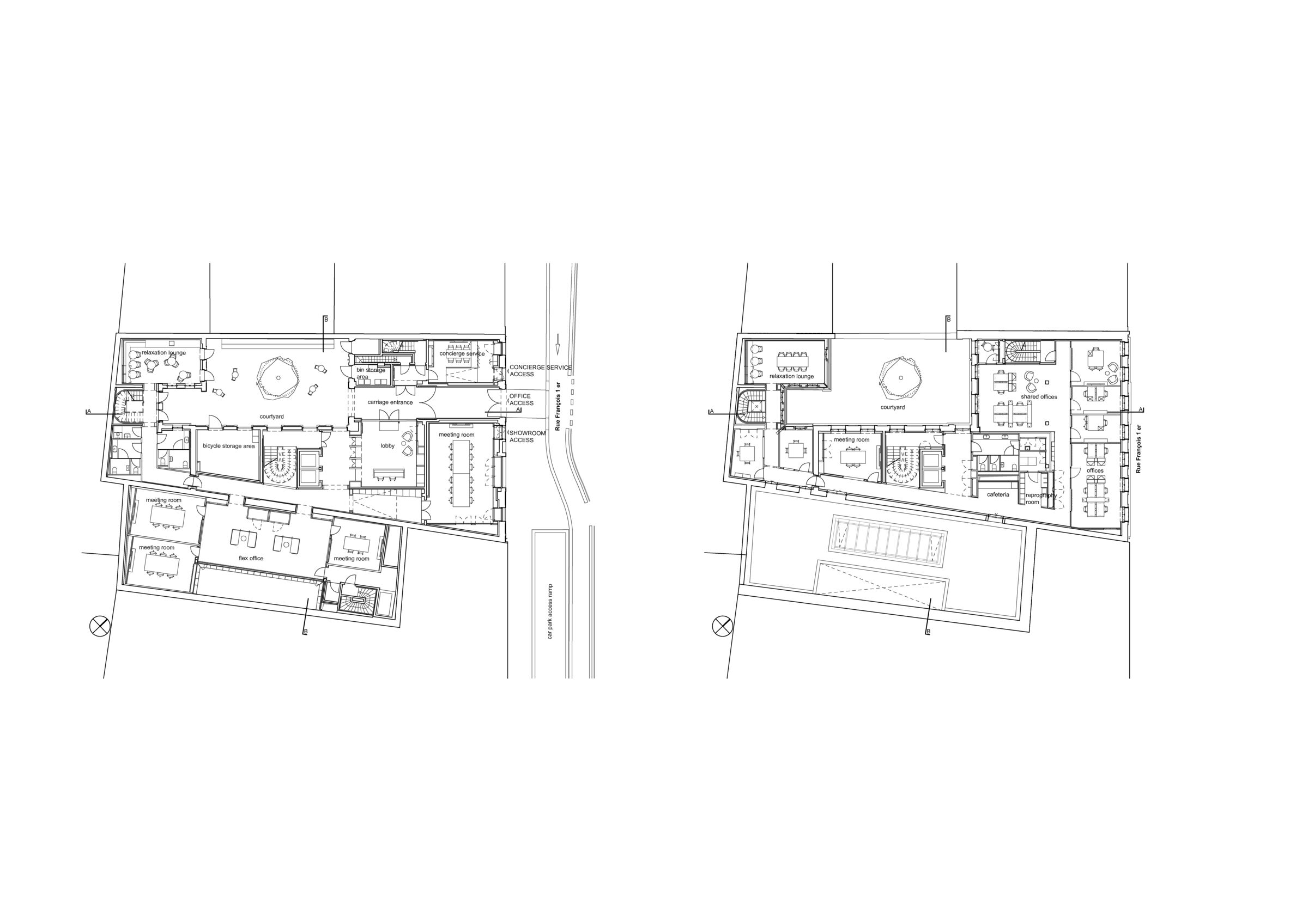 Plan R00 R01 scale 1:300