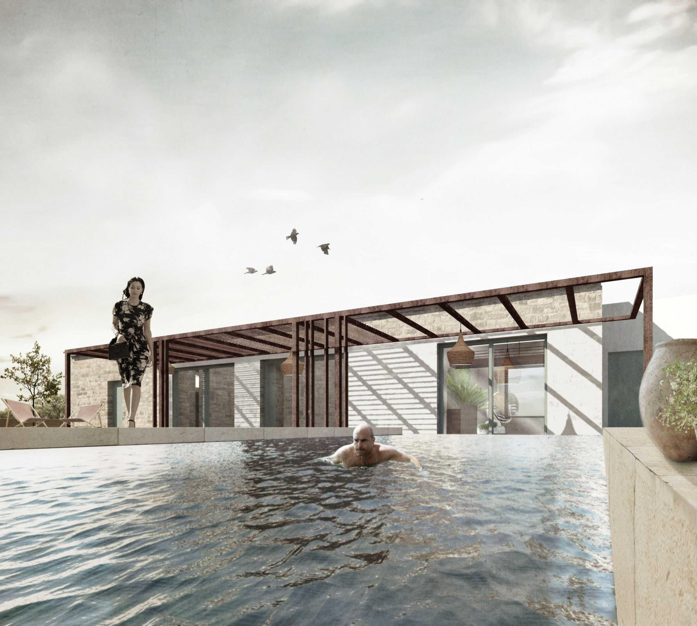 Pool and Pergola