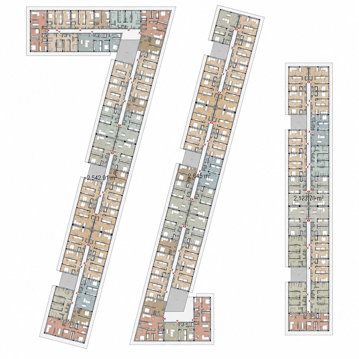 Typical layout of the flats