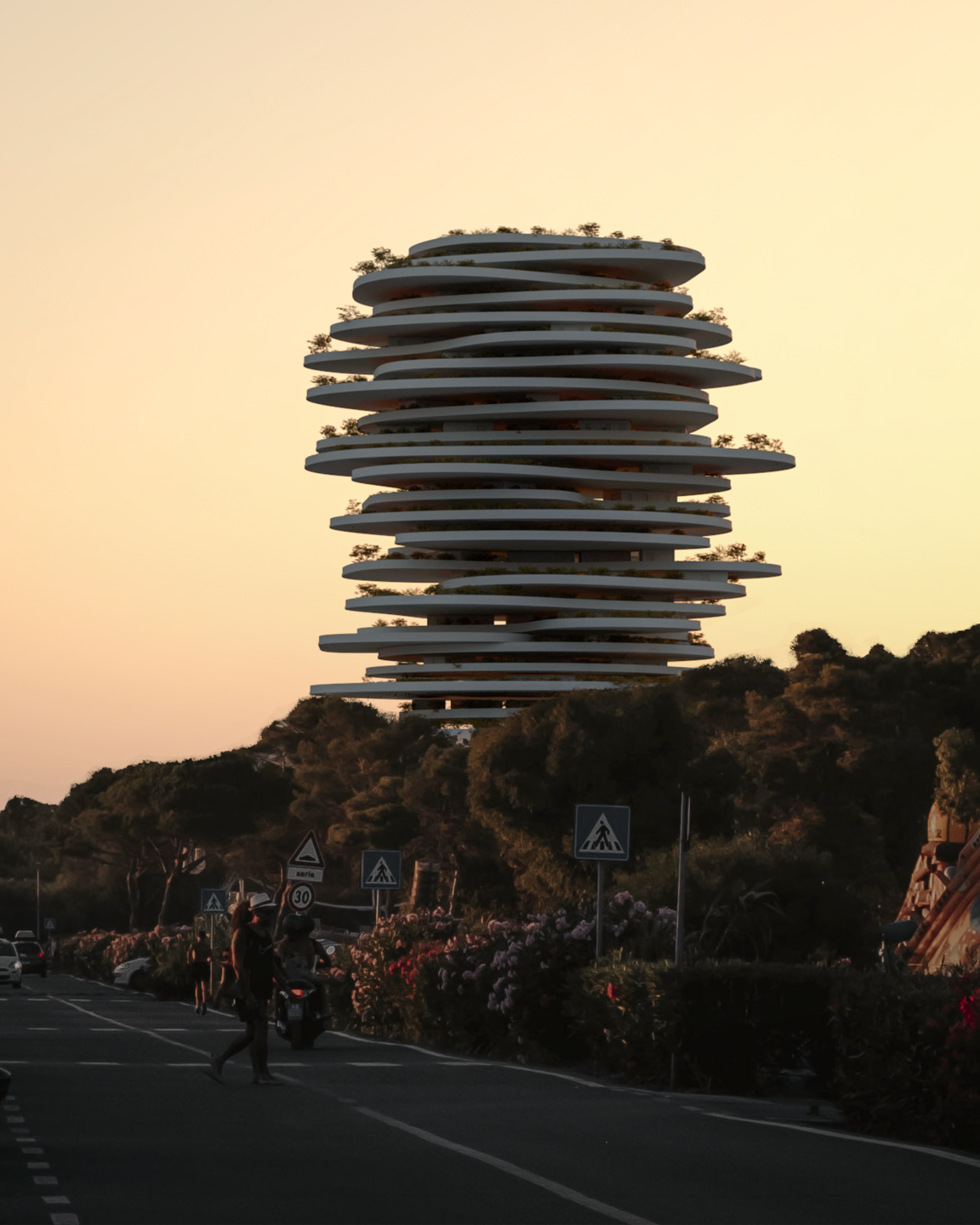 A green vertical habitat that integrates architecture and vegetation into a living ecosystem, fostering biodiversity, environmental performance, and human well-being.