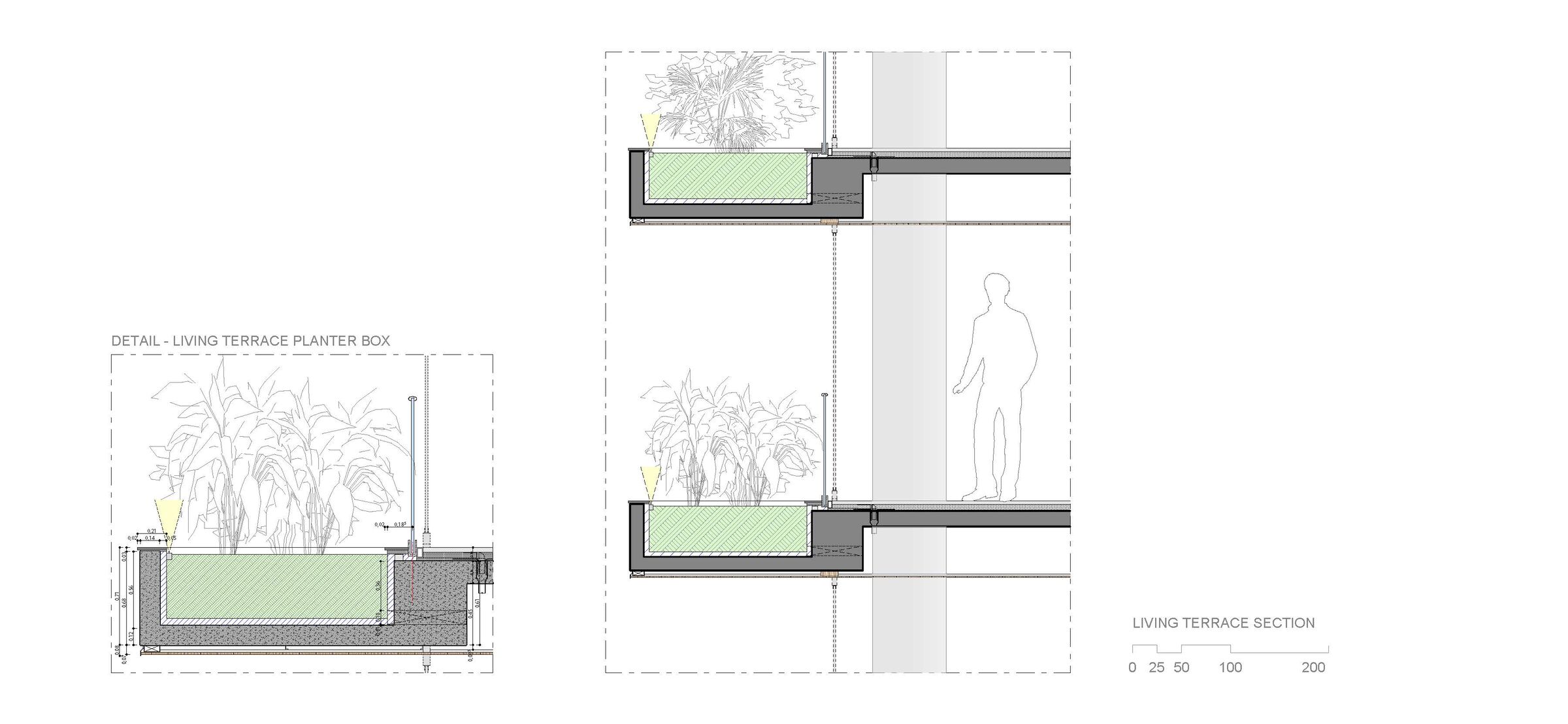 Detail - Living Terrace Planter